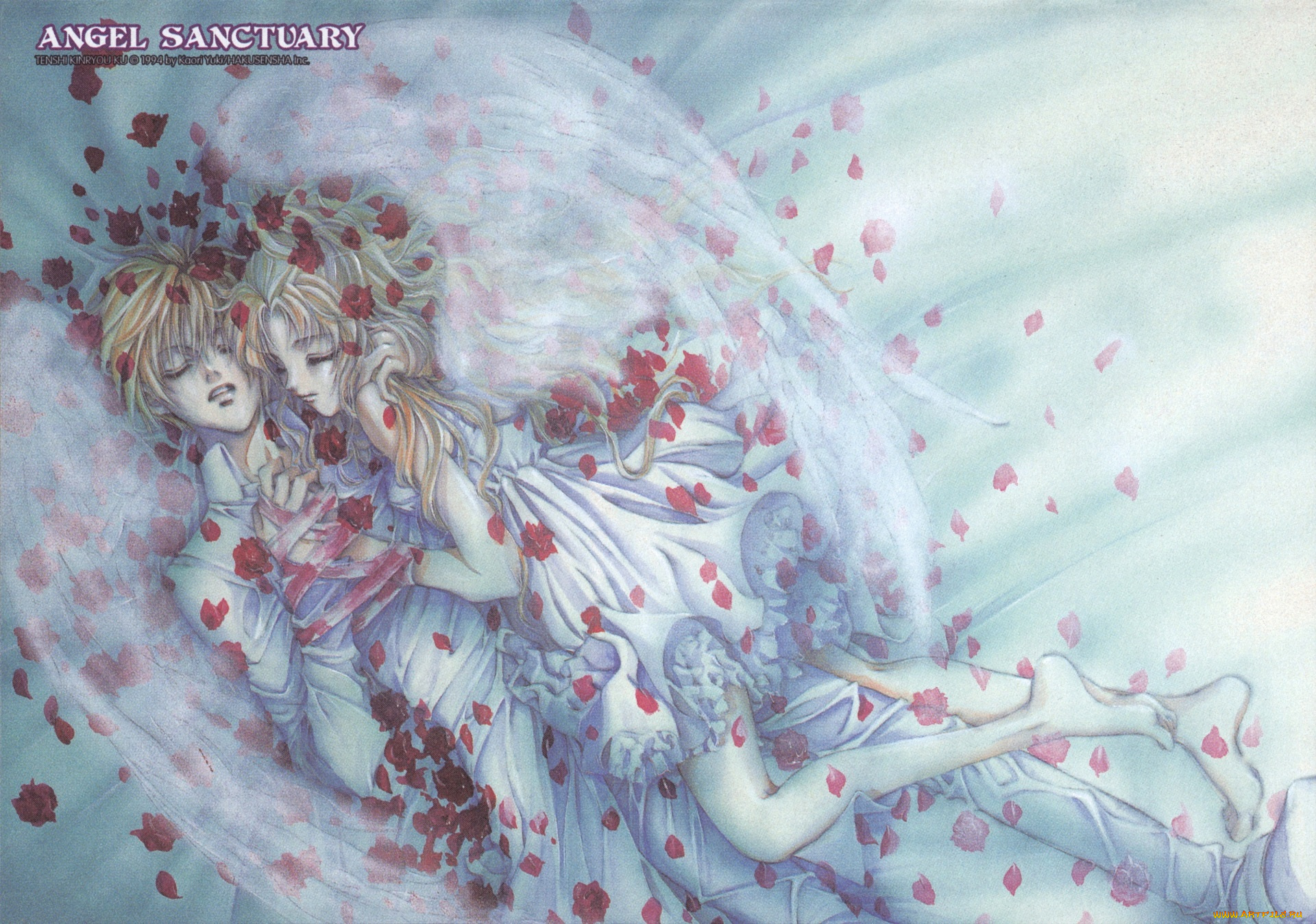 аниме, angel, sanctuary, двое