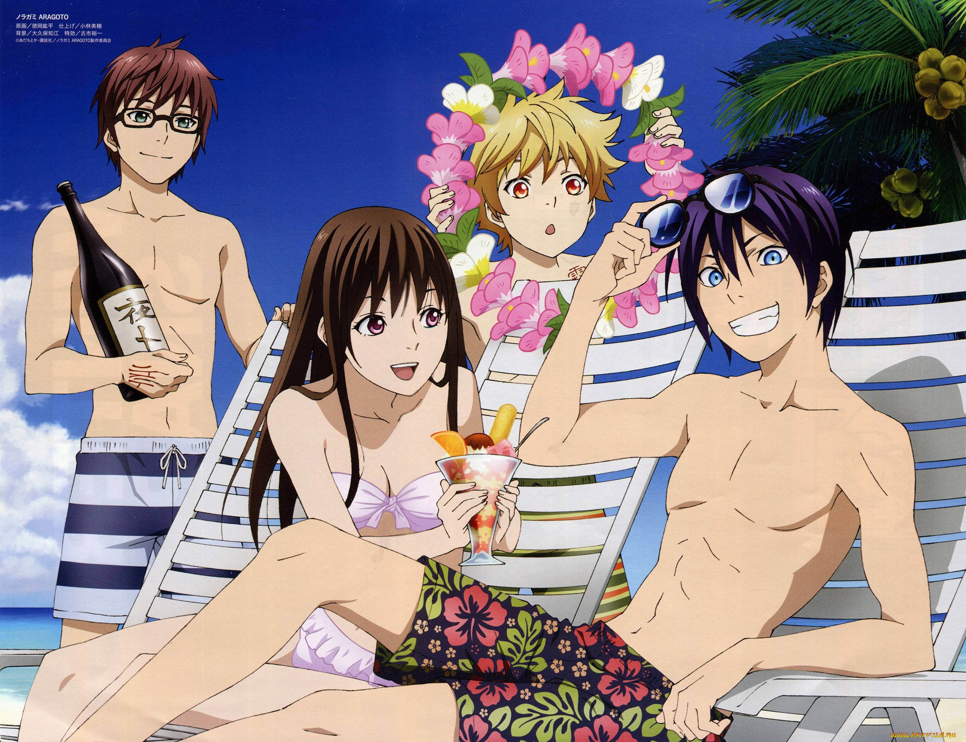 аниме, noragami, Ято, юкине, инори