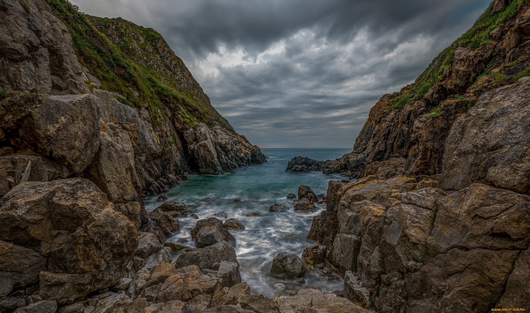 природа, побережье, море, берег