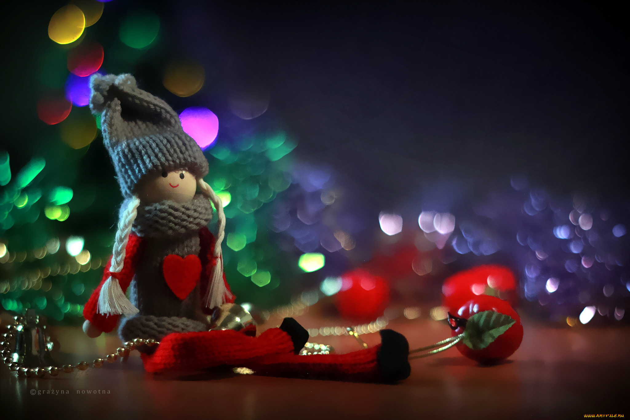 праздничные, фигурки, боке, куколка