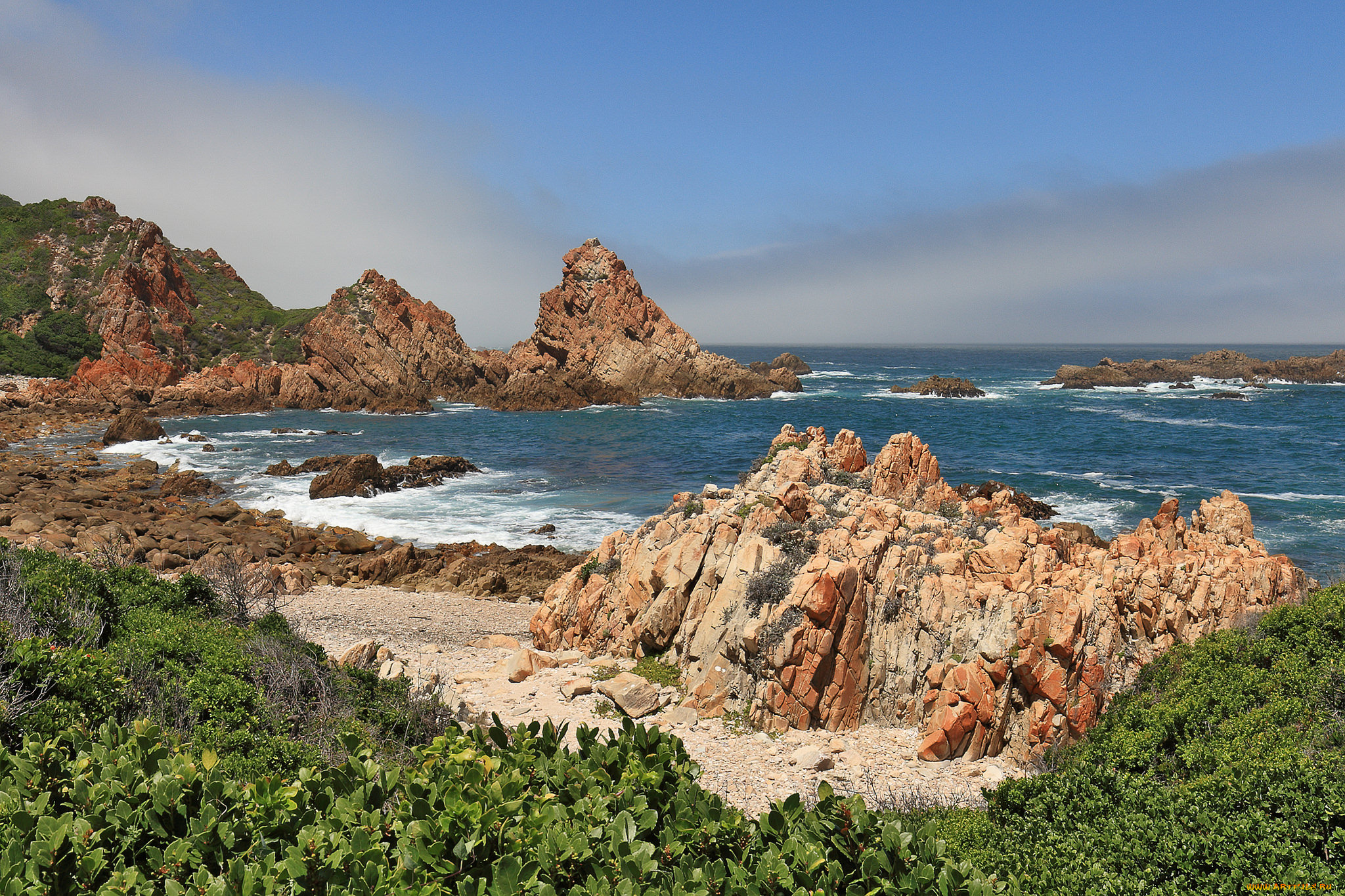 природа, побережье, море, берег