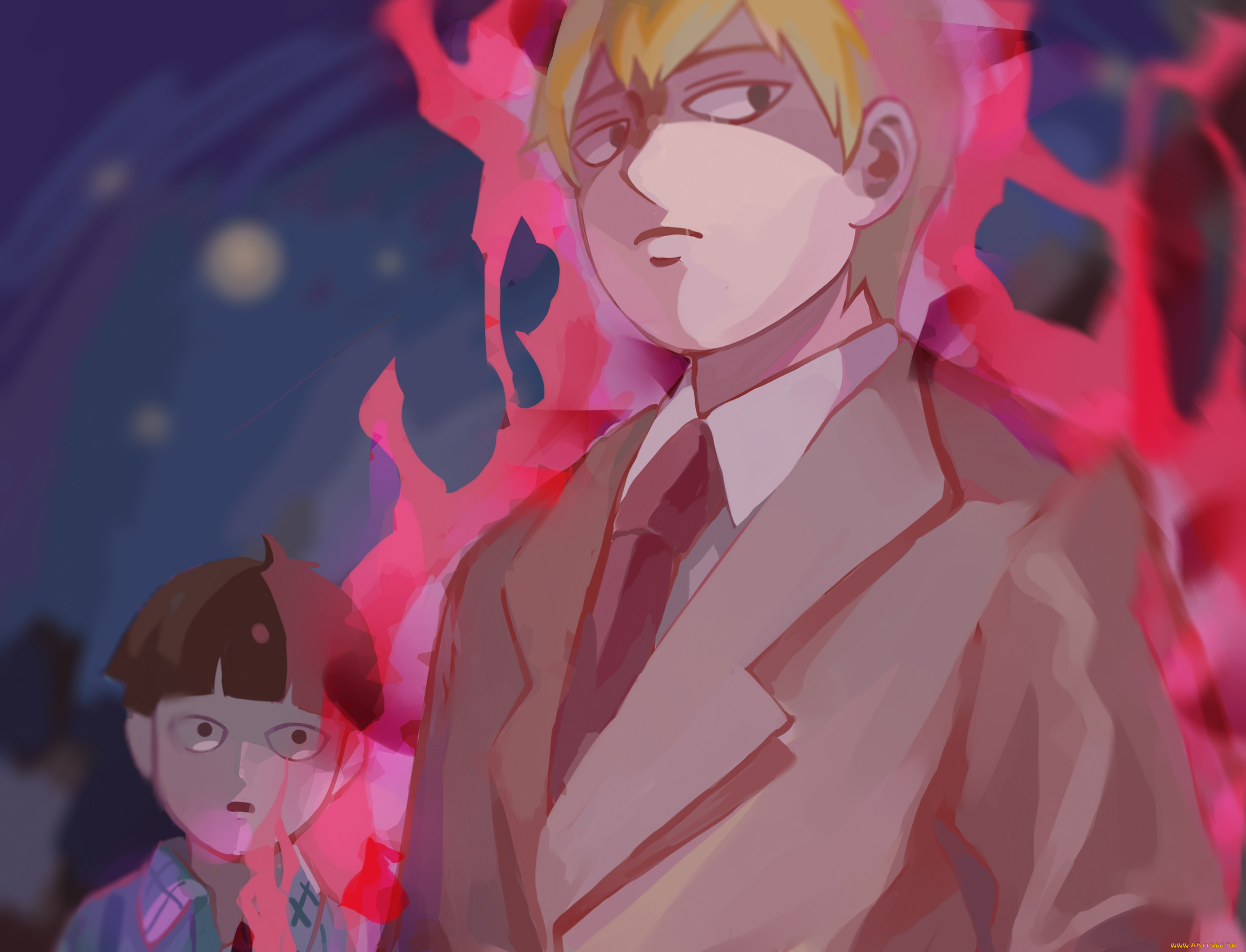 аниме, mob, psycho, 100, кагеяма, шигео, рейген, аратака