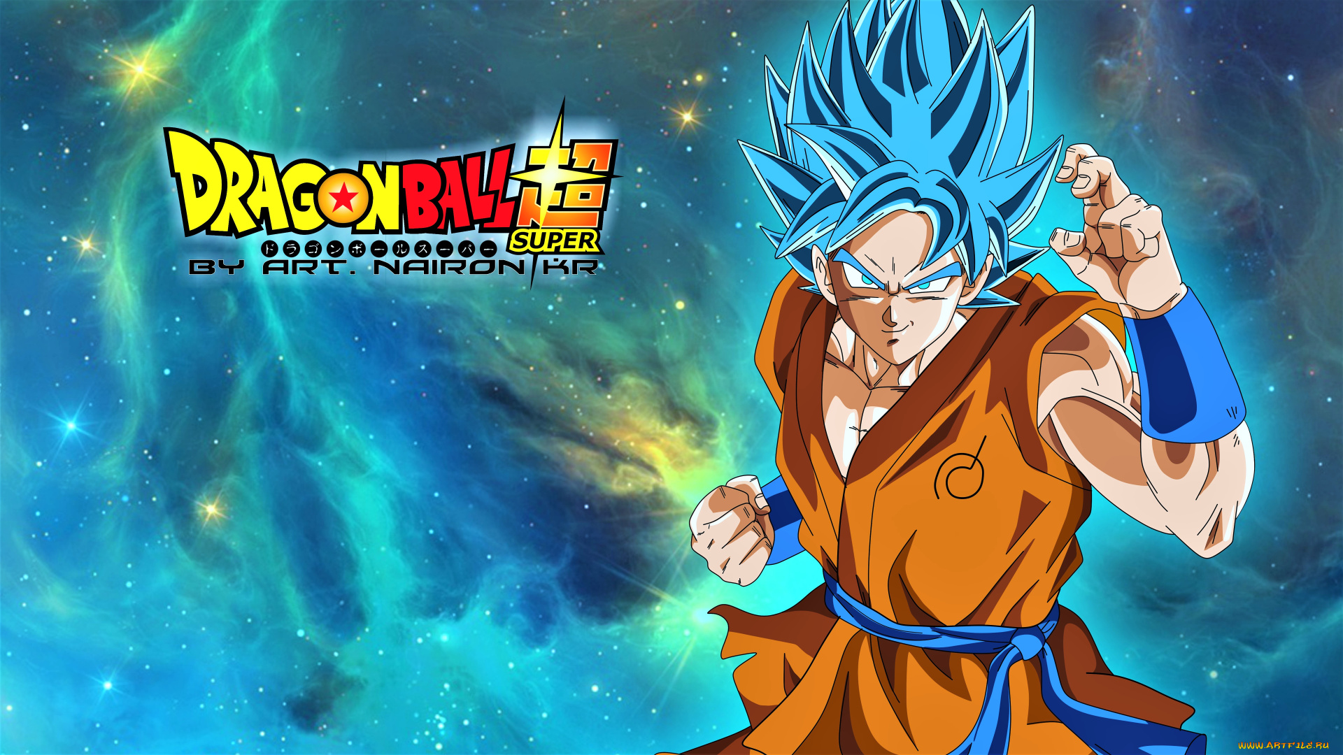 аниме, dragon, ball, космос, кимоно, гоку