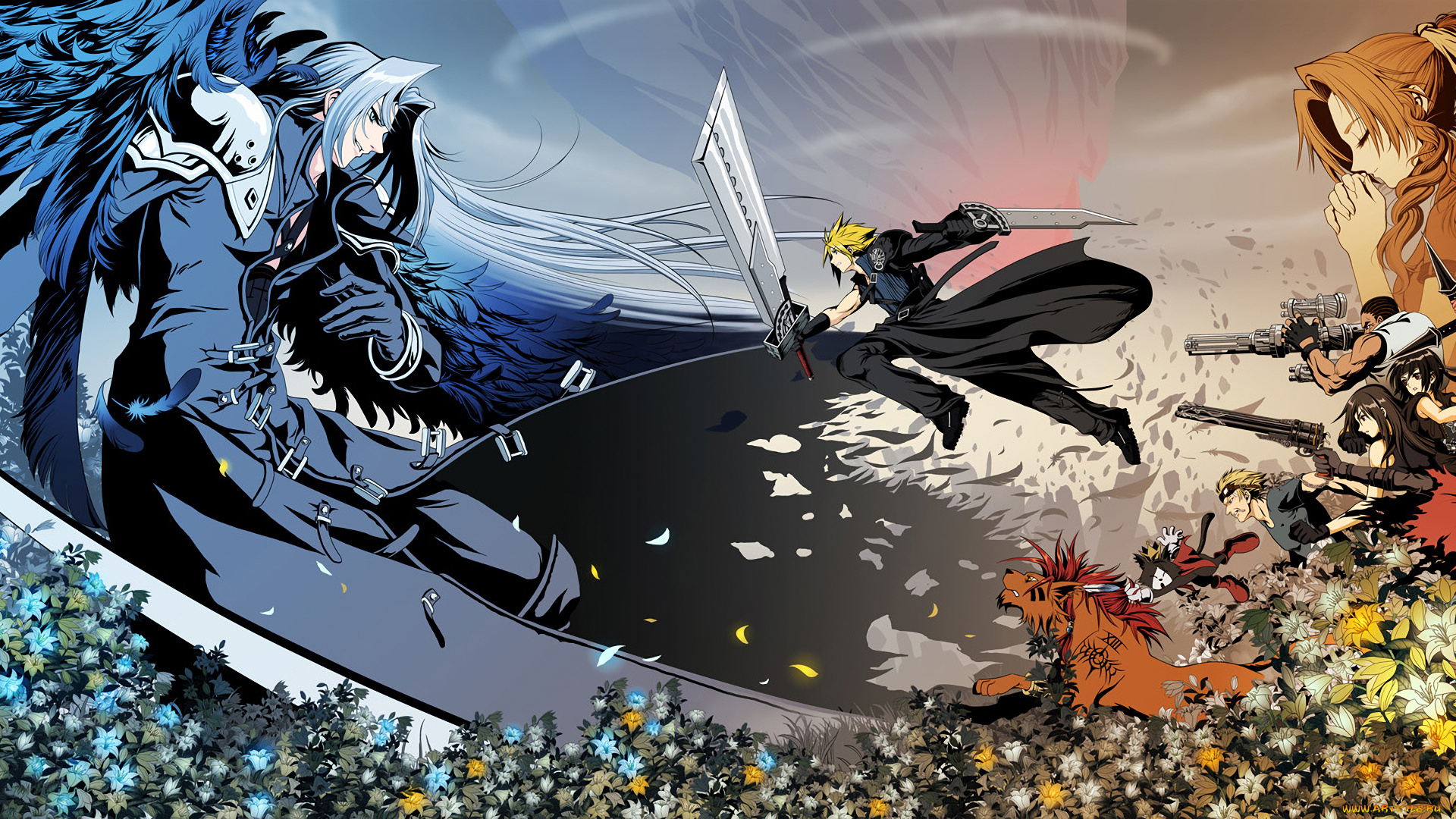 аниме, final, fantasy, последняя, фантазия