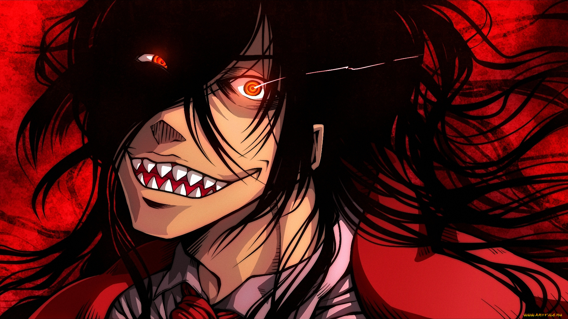 аниме, hellsing, взгляд, дракула, dracula, вампир, алукард, vampire, alucard