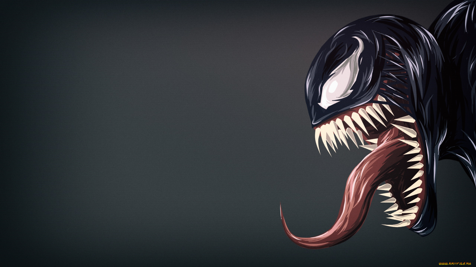 рисованное, комиксы, adi, ansyah, by, creatures, симбиот, venom, веном, marvel, зубы, Язык
