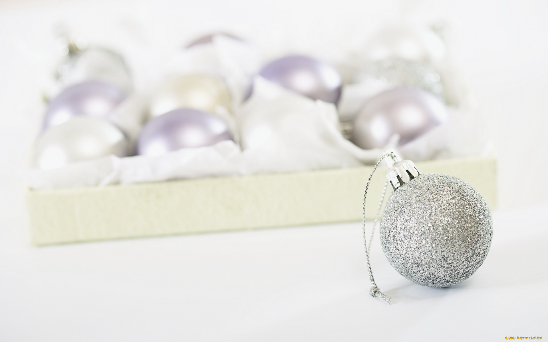 праздничные, украшения, коробка, шарики, набор