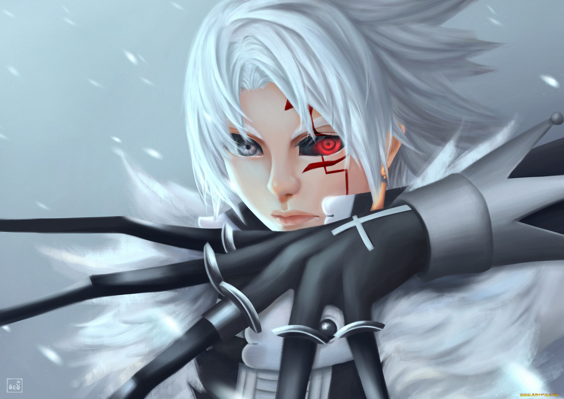 аниме, , gray-man, экзорцист, парень, walker, воин, allen