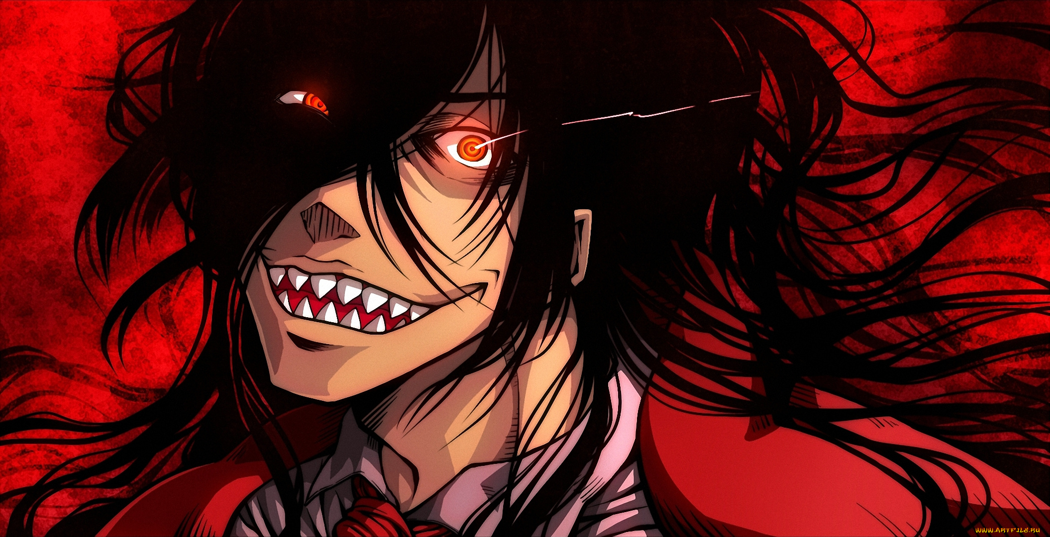 аниме, hellsing, взгляд, дракула, dracula, вампир, алукард, vampire, alucard