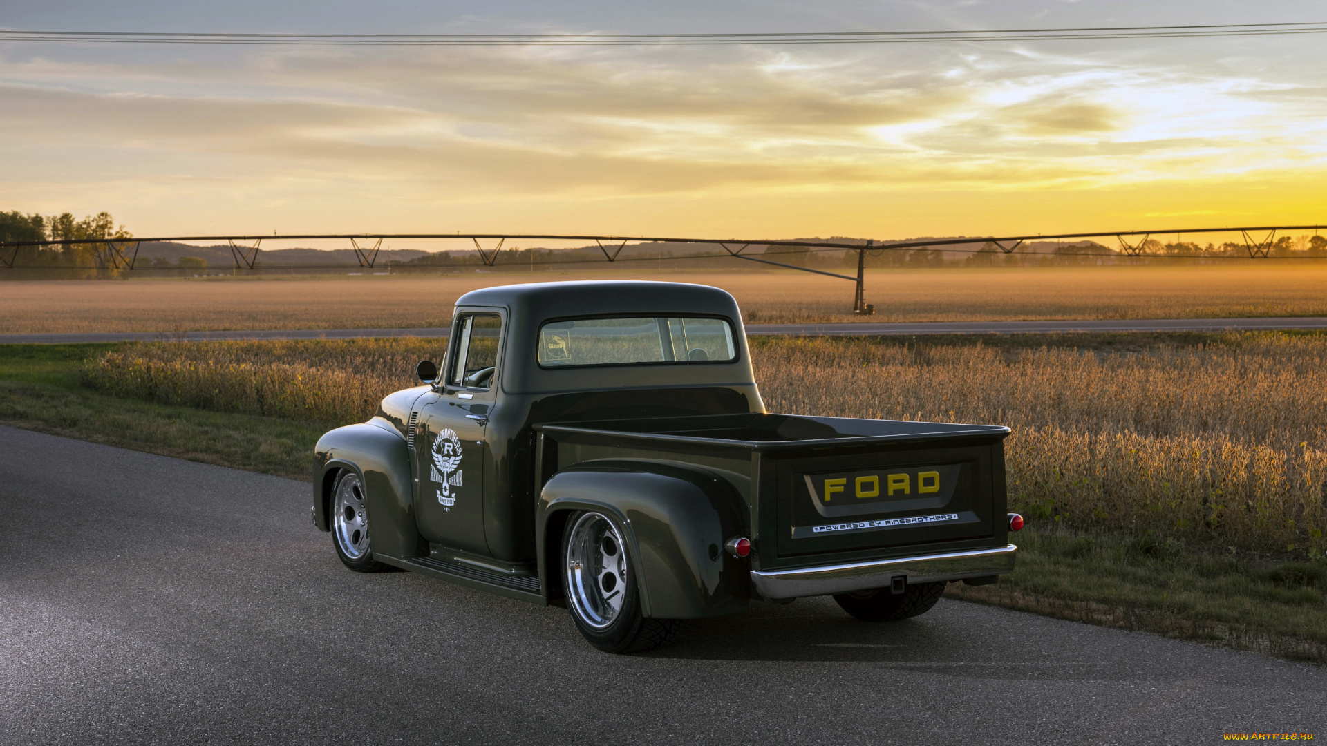 автомобили, ford, road, pickup, rear, f-100, ringbrothers, clem, 101
