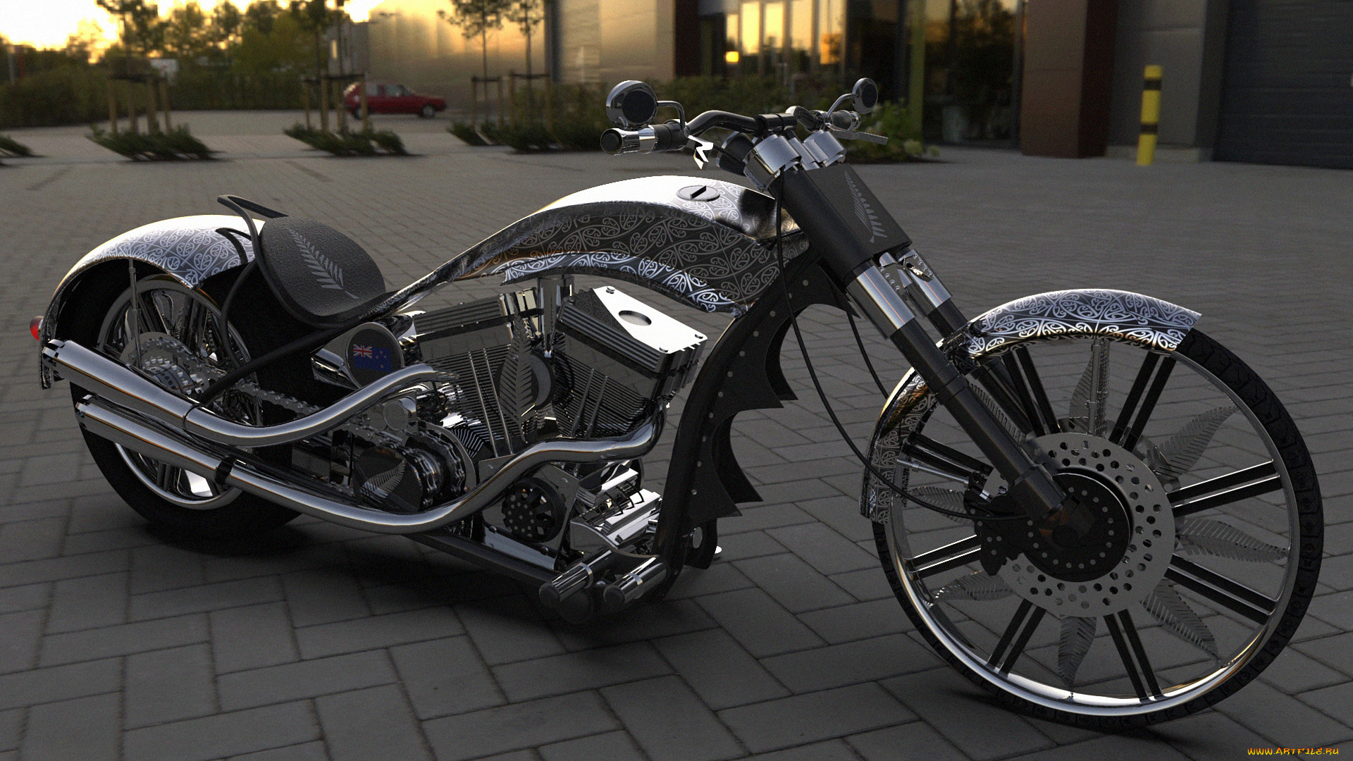 мотоциклы, 3d, кастомизированный, тюнингованый, мотоцикл, крутой, байк, железный, конь, который, даёт, свободу, ветер, в, лицо, и, волосы, по, ветру