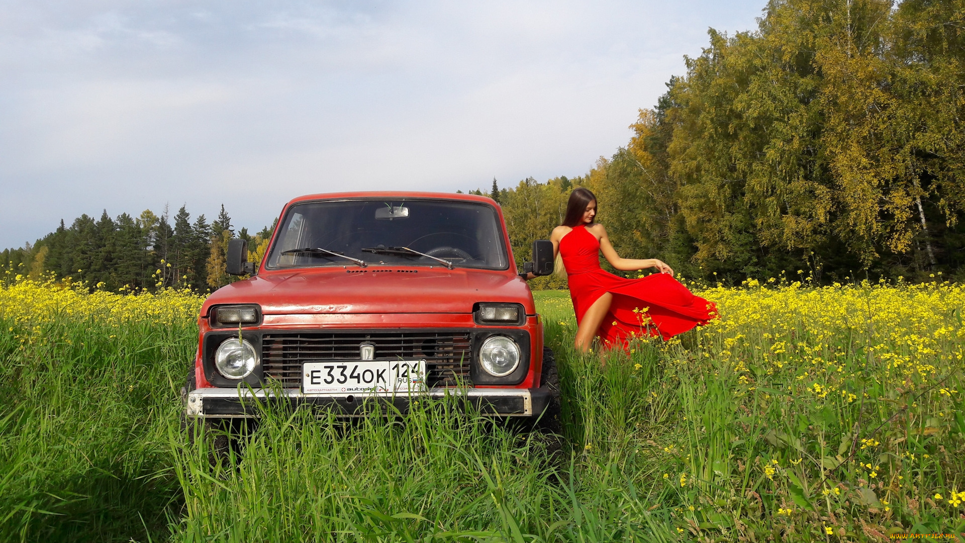 нива, автомобили, -авто, с, девушками, ваз, автомобиль, девушка