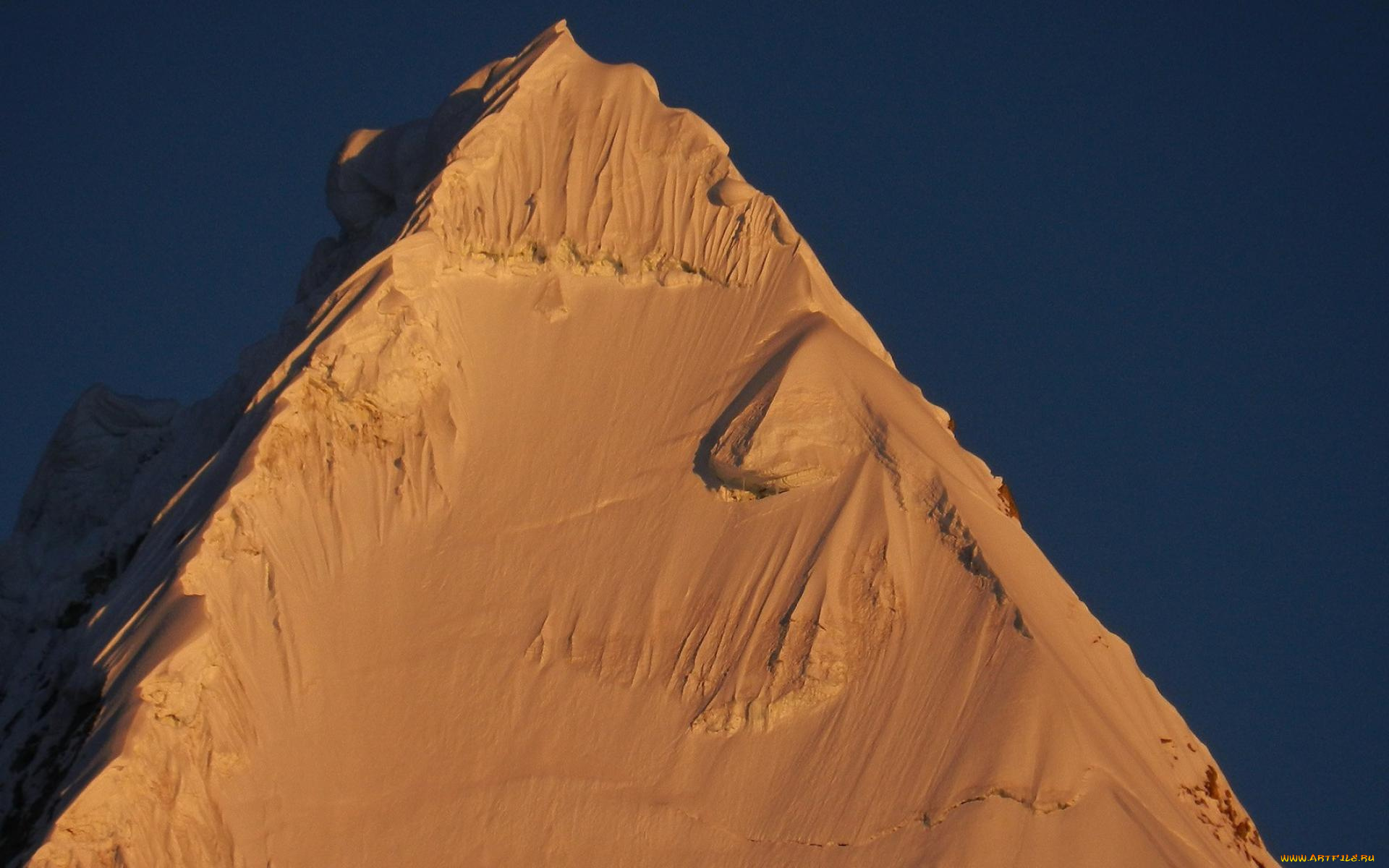 природа, горы, гора, снег