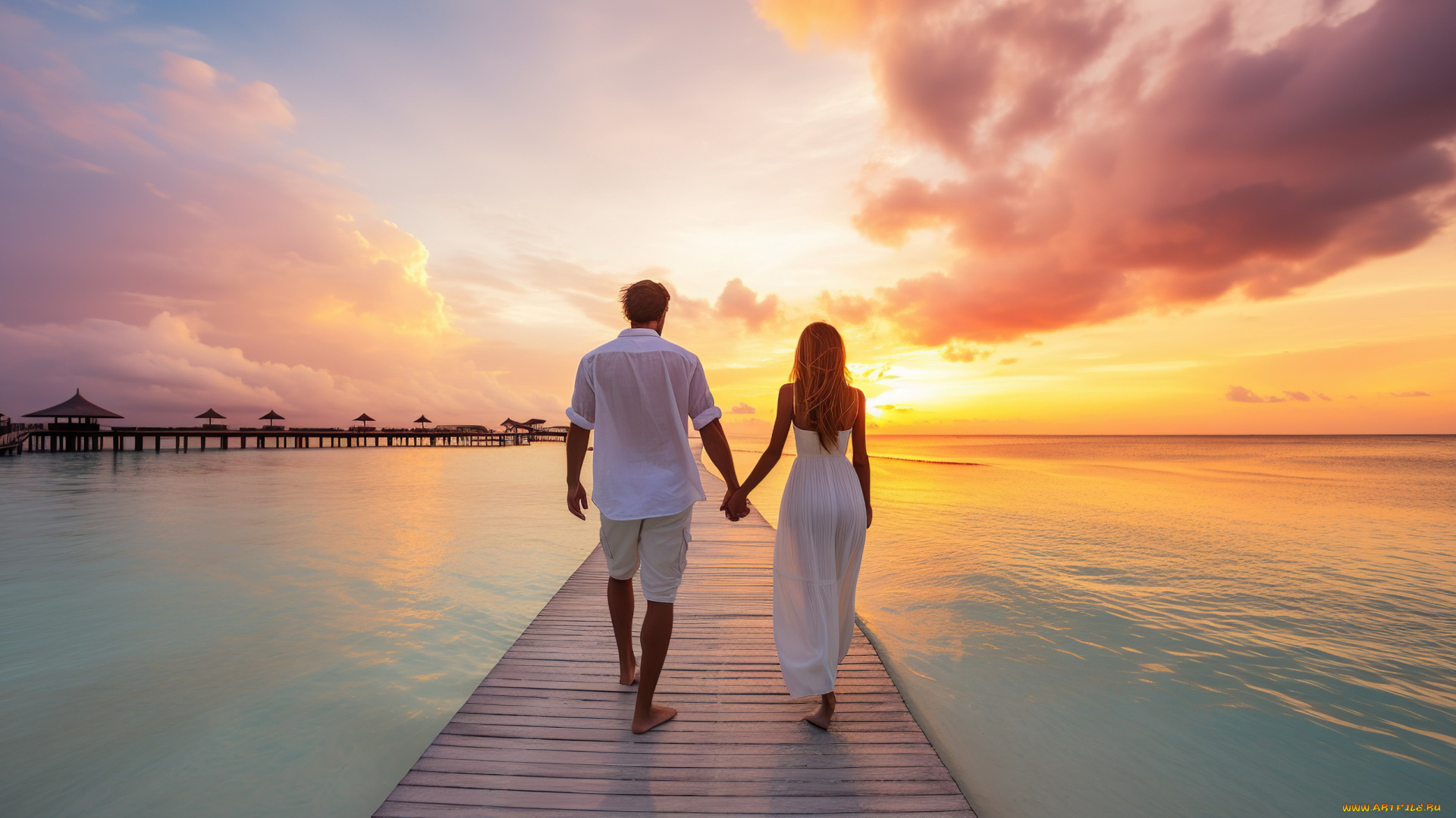 разное, мужчина, женщина, море, закат, влюбленные