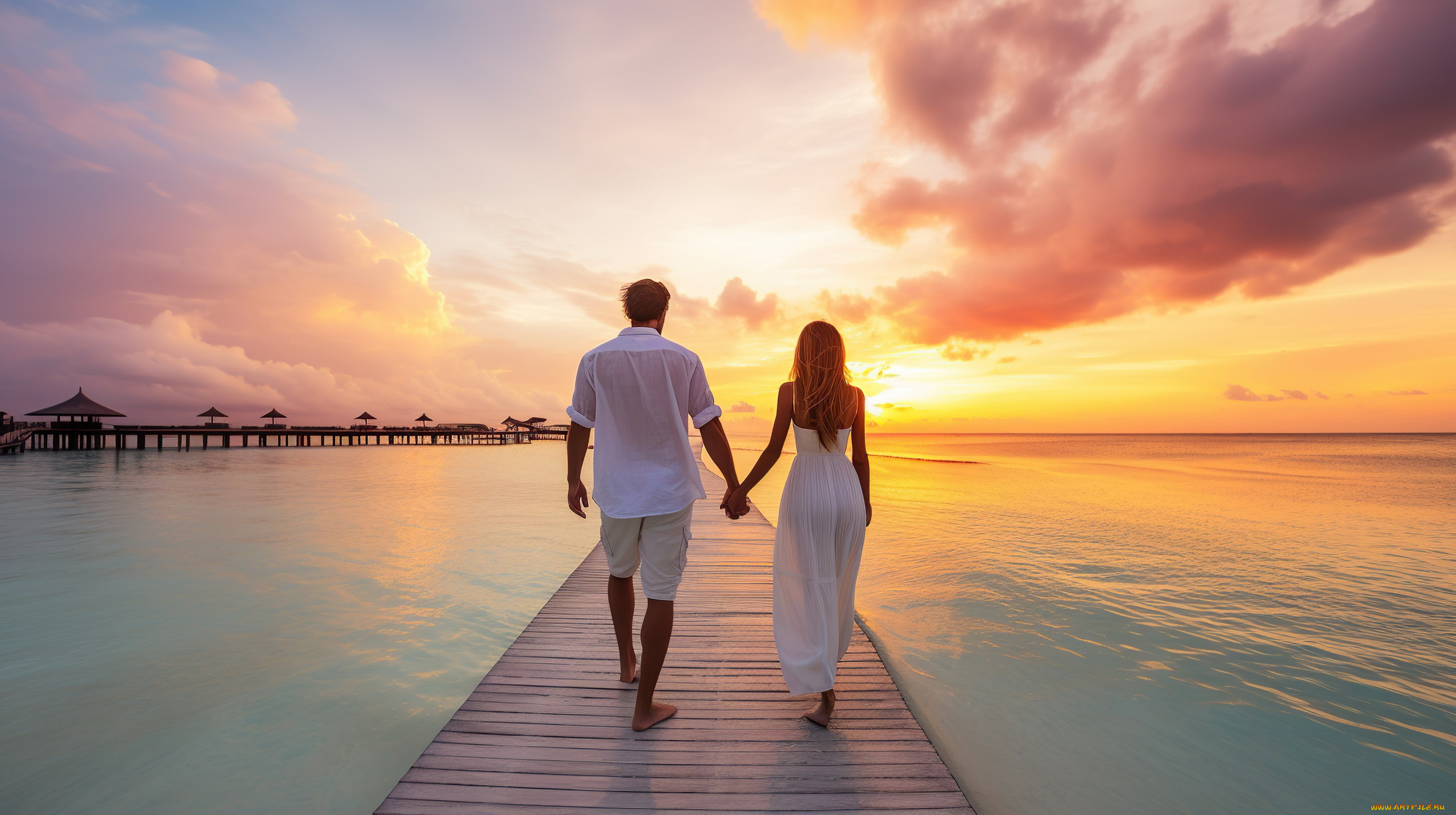 разное, мужчина, женщина, море, закат, влюбленные