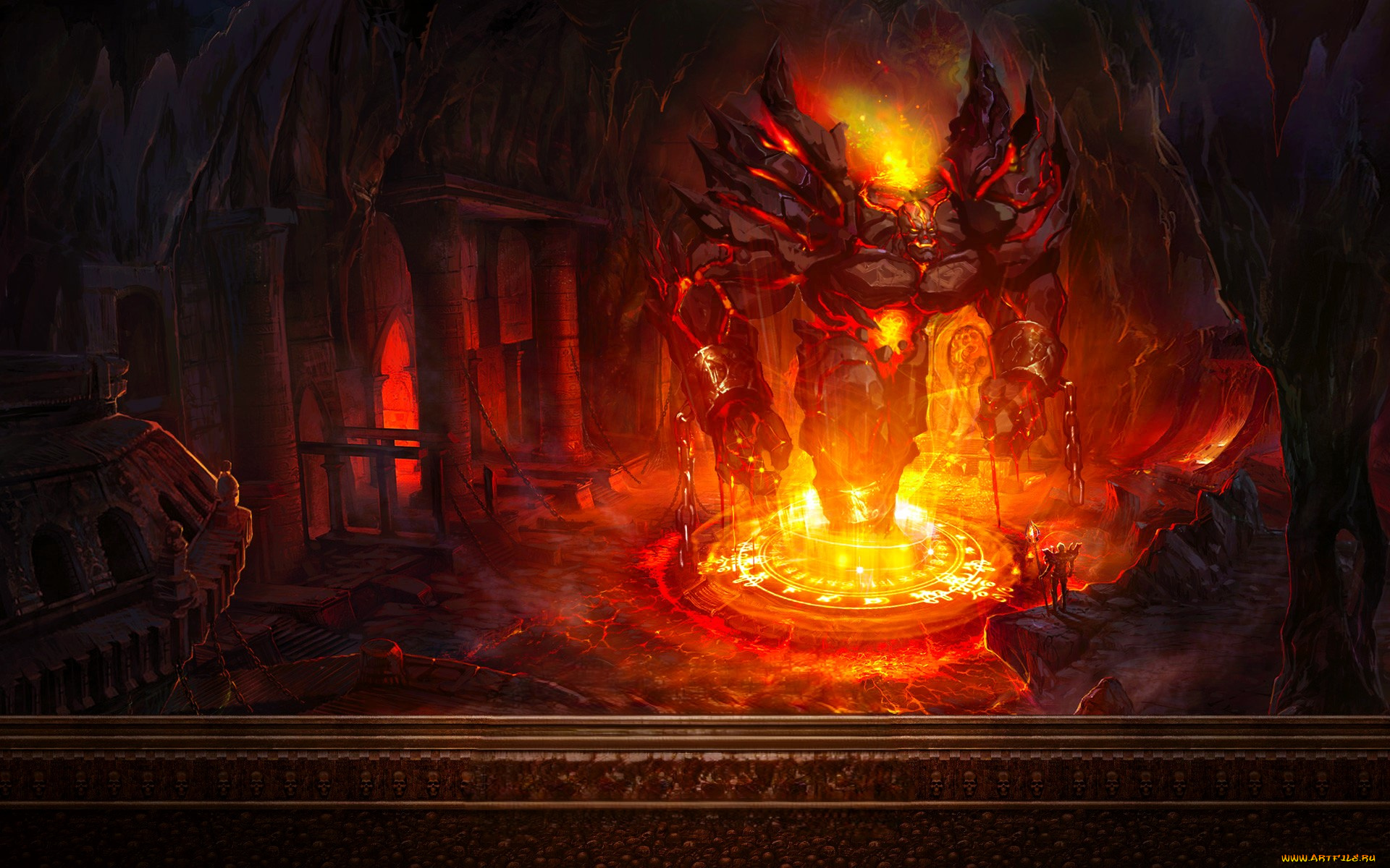 видео, игры, mummy, online, демон, цепи, круг, пещера