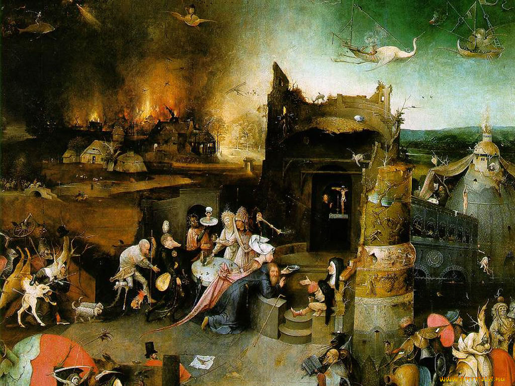the, temptation, of, st, anthony, рисованные, hieronymus, bosch