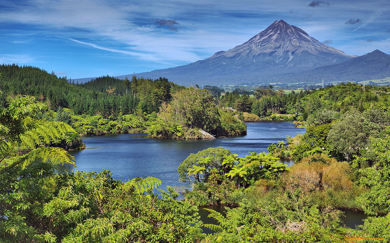 new, zealand, природа, реки, озера