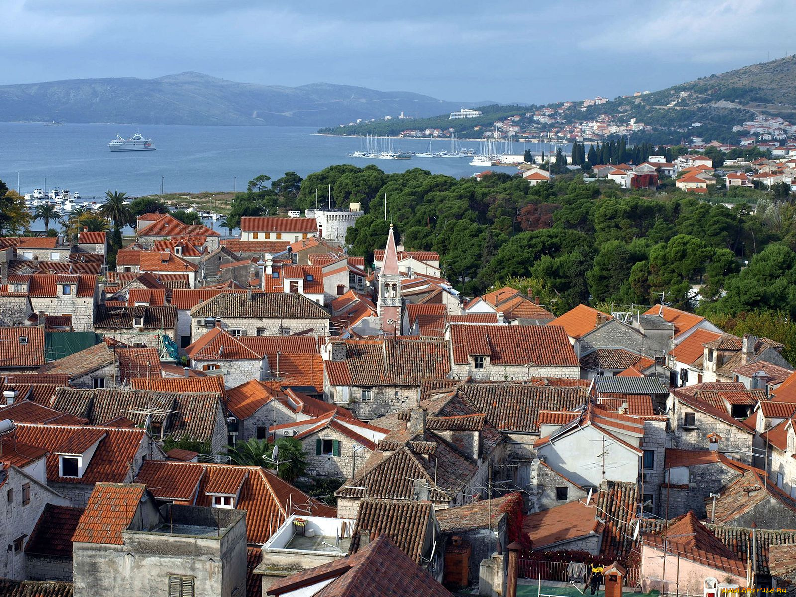 трогир, города, панорамы