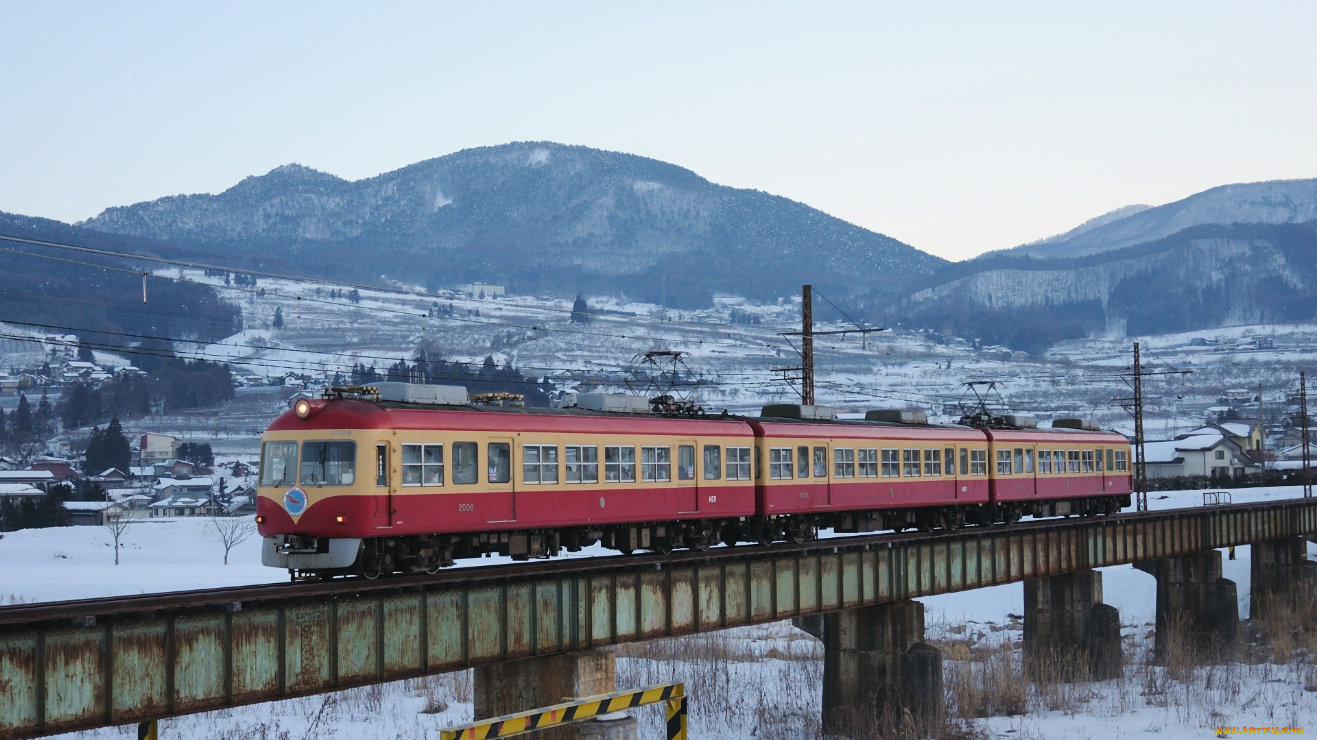 техника, поезда, мост, поезд