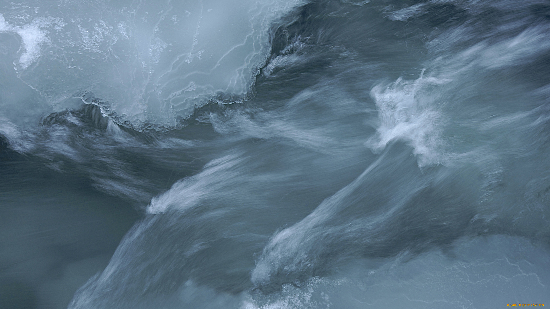 природа, вода, холод, лед, река