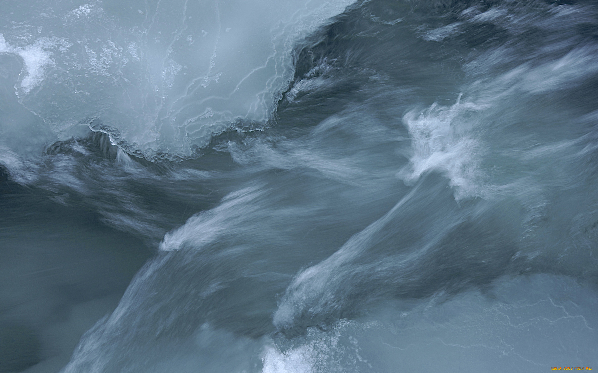 природа, вода, холод, лед, река