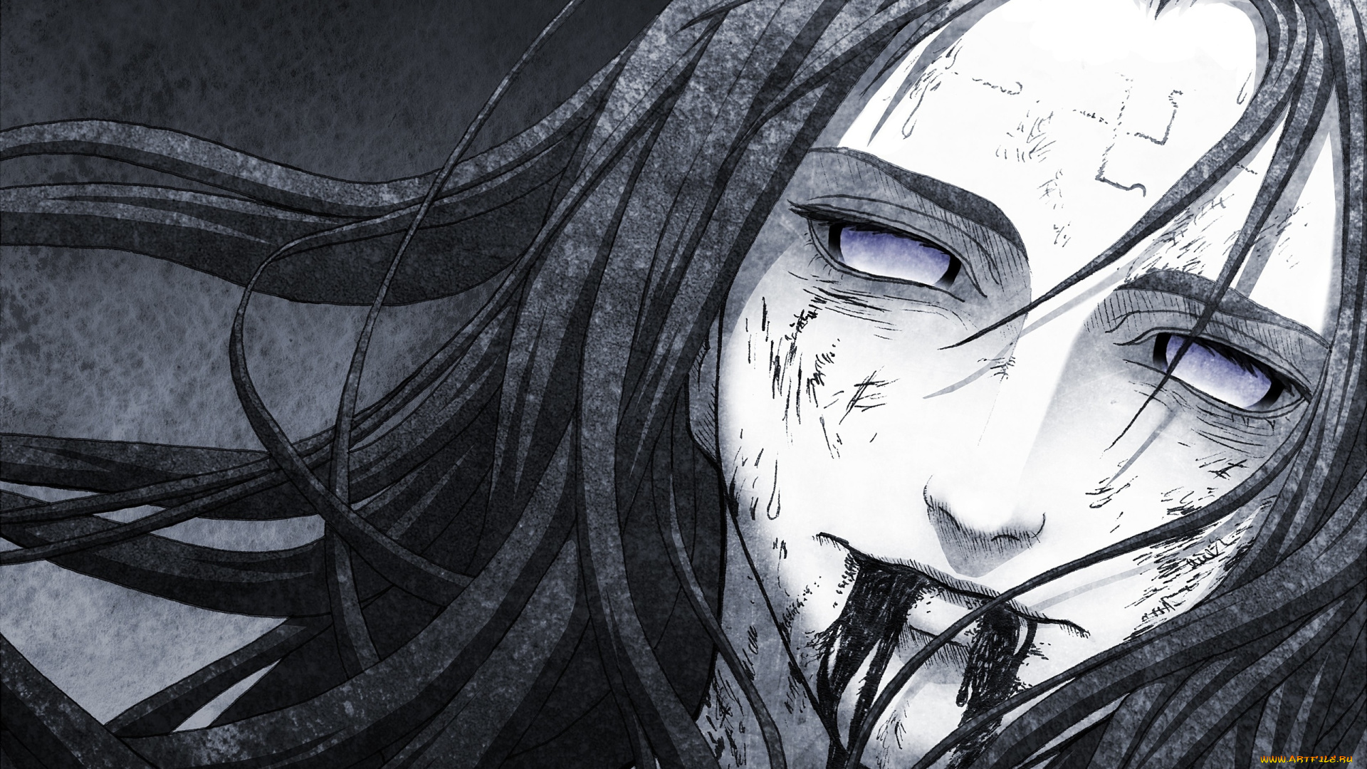 аниме, naruto, глаза, кровь, боль, неджи, хьюга