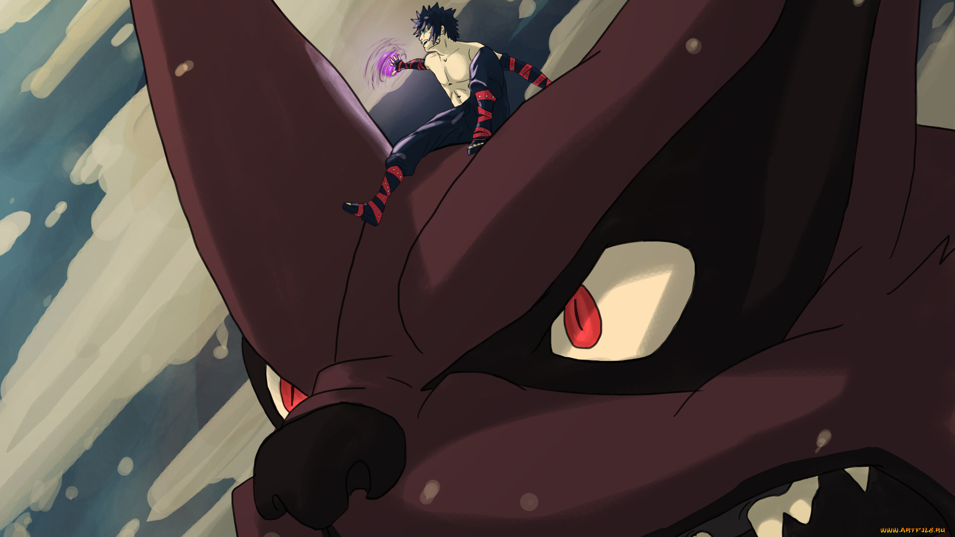 аниме, naruto, менма, лис