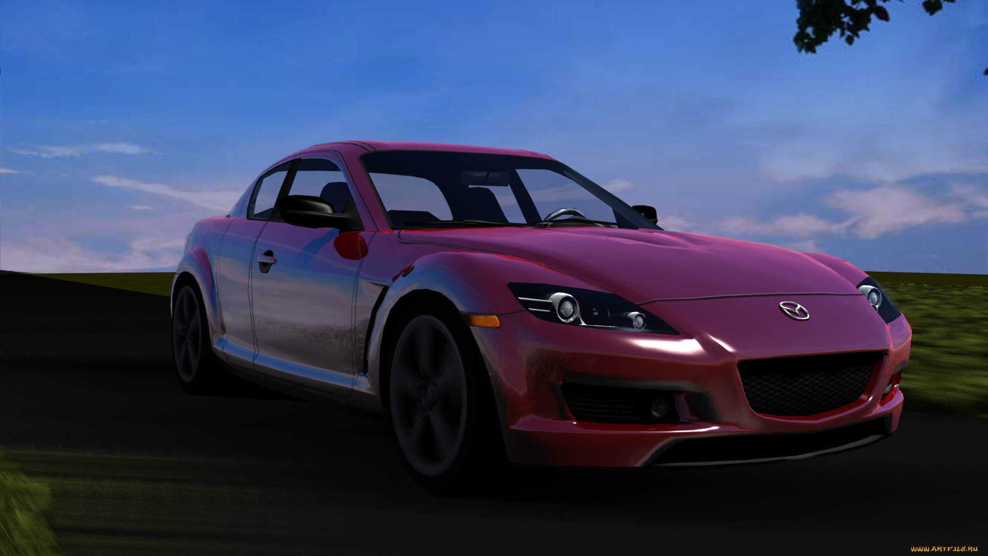 автомобили, 3д, сиреневый