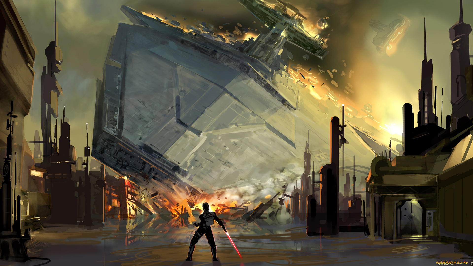 фэнтези, star, wars, star, wars, джедай, звездолет, столкновение