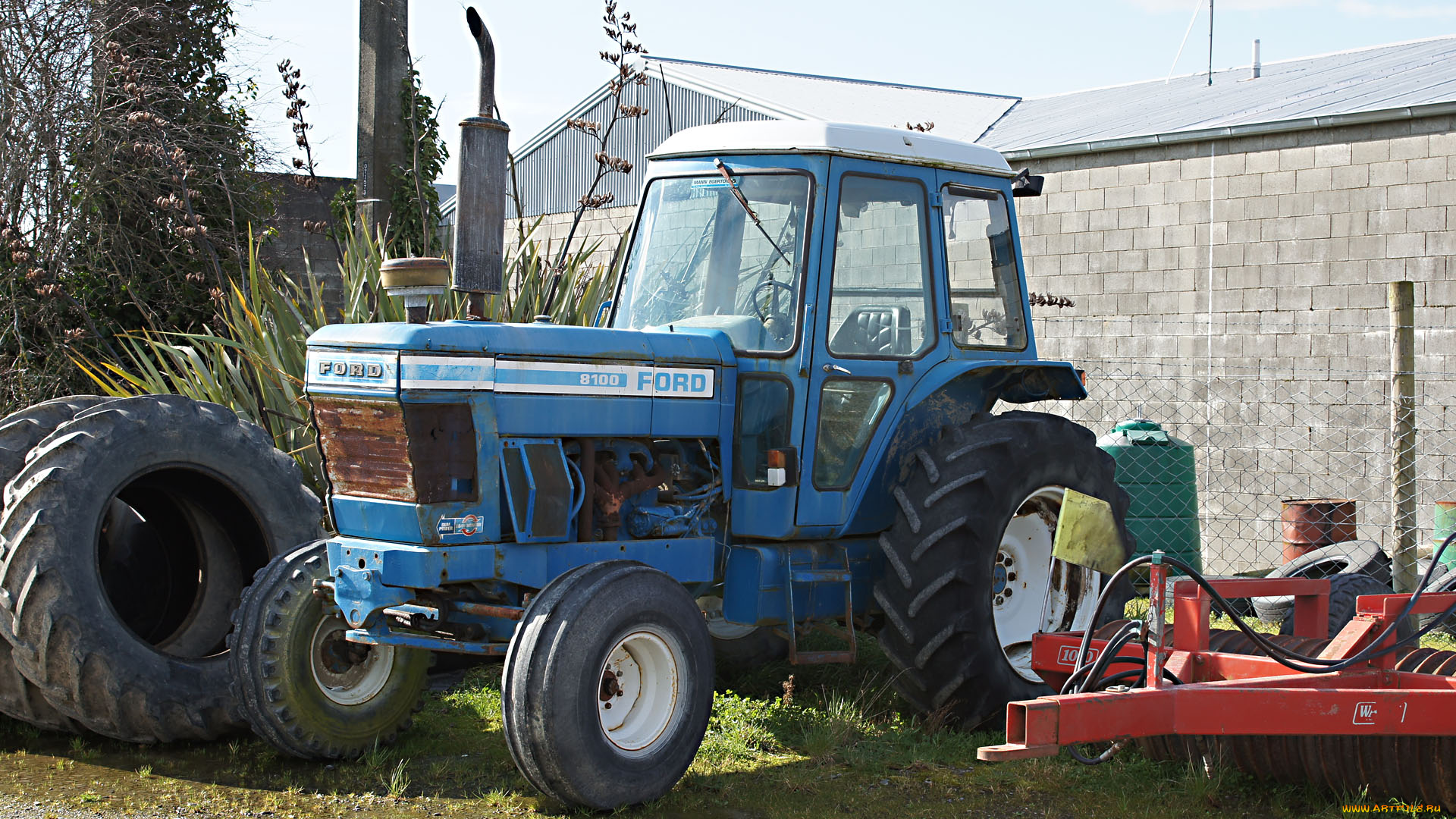 ford, 8100, tractor, техника, тракторы, трактор, колесный
