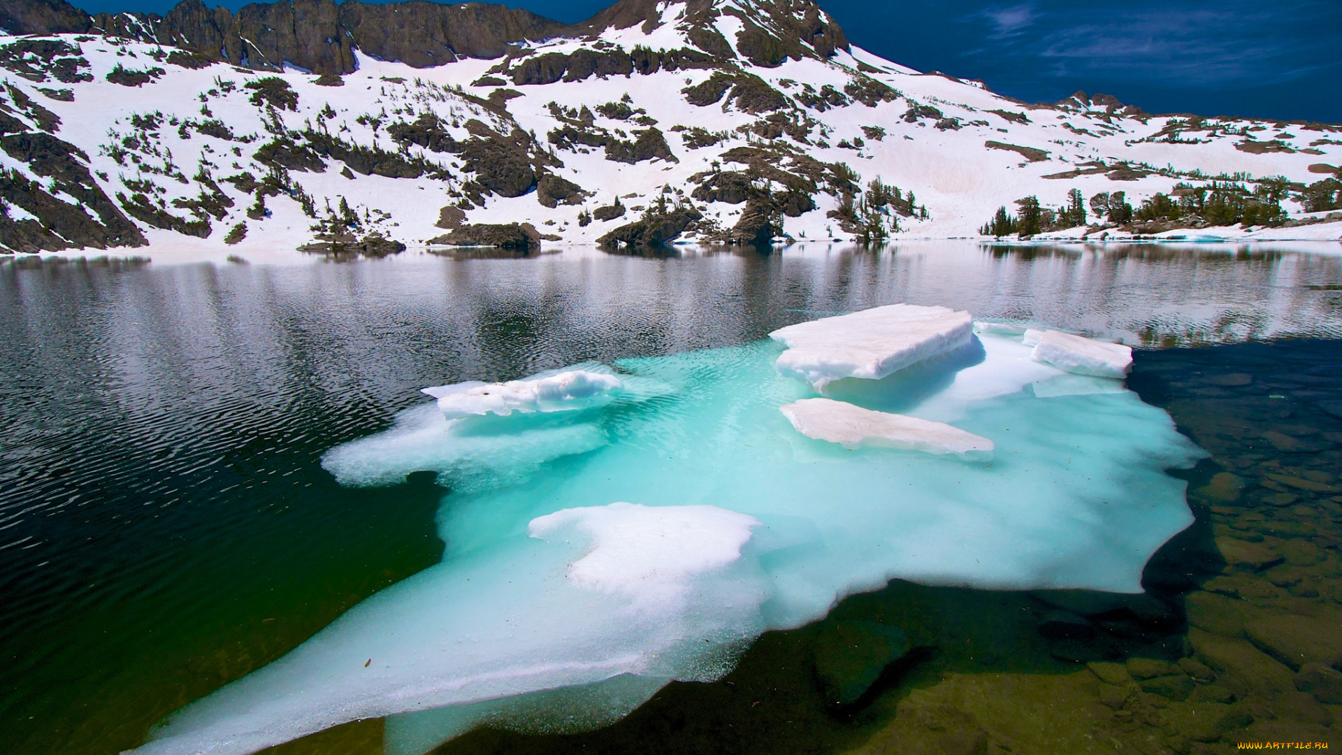 природа, айсберги, и, ледники, лед