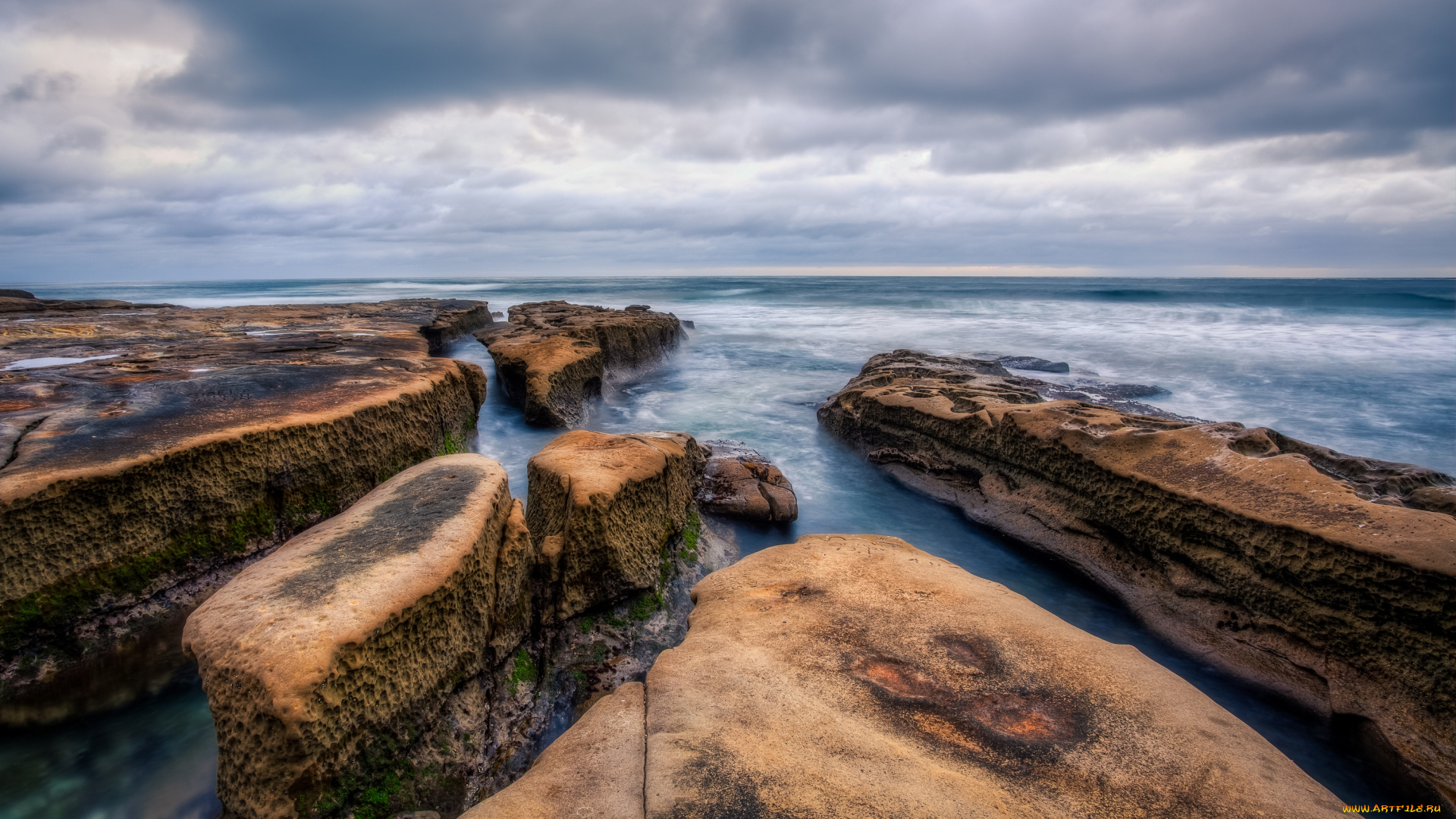 природа, побережье, океан