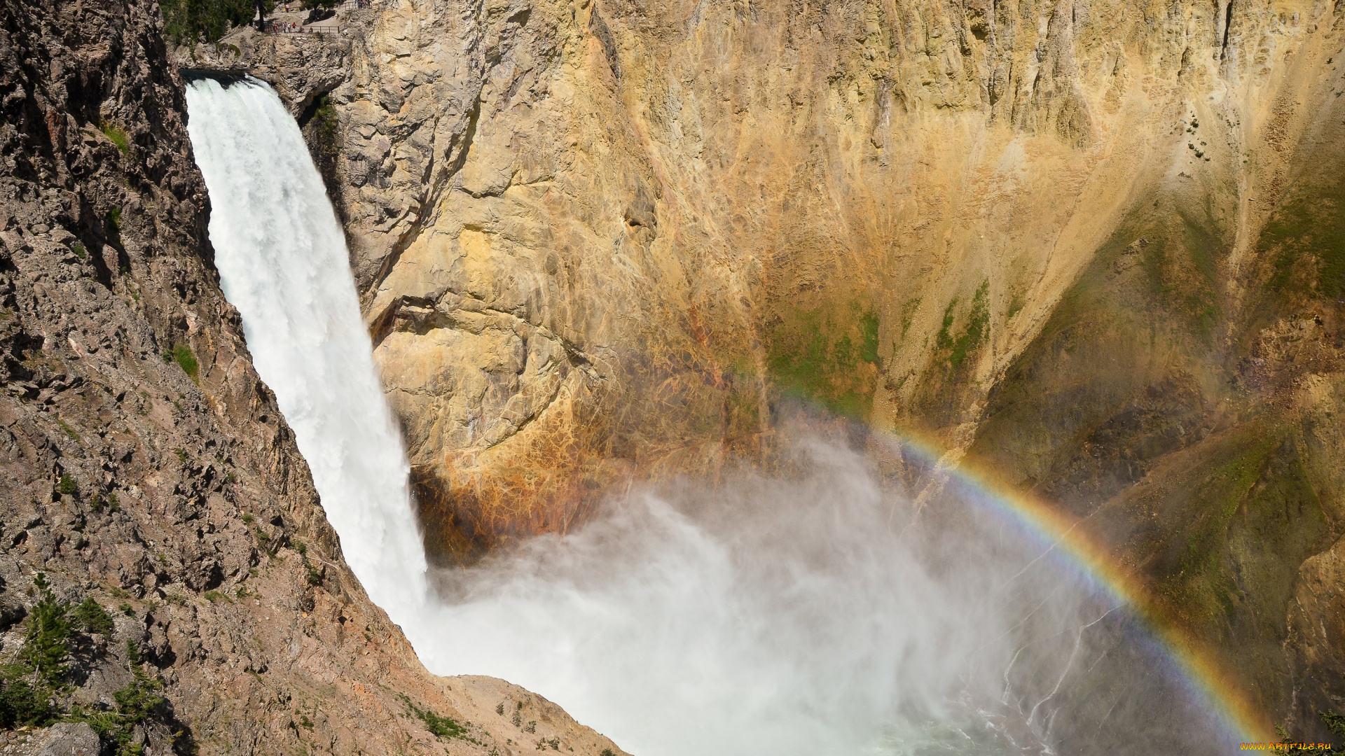 природа, радуга, вода, поток