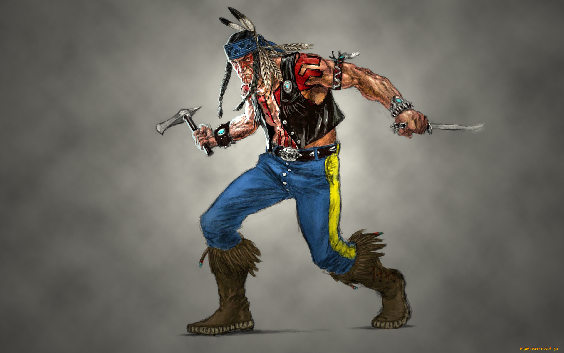 mortal, kombat, видео, игры, mortal, kombat, , 2011, индеец, nightwolf, mortal, kombat, вождь, краснокожих, перья, топор, томогавк, indian