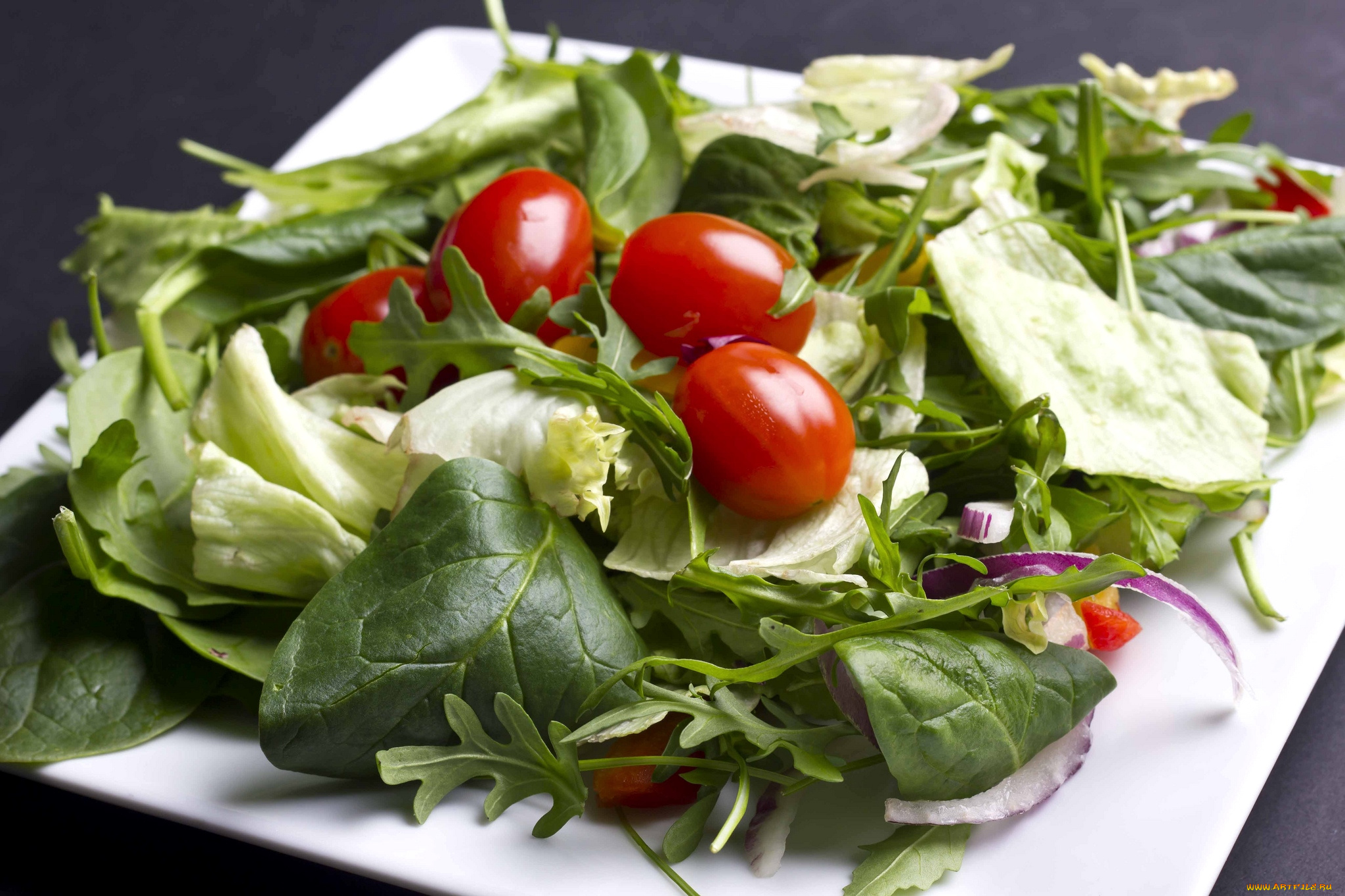 еда, салаты, , закуски, салат, лук, помидоры