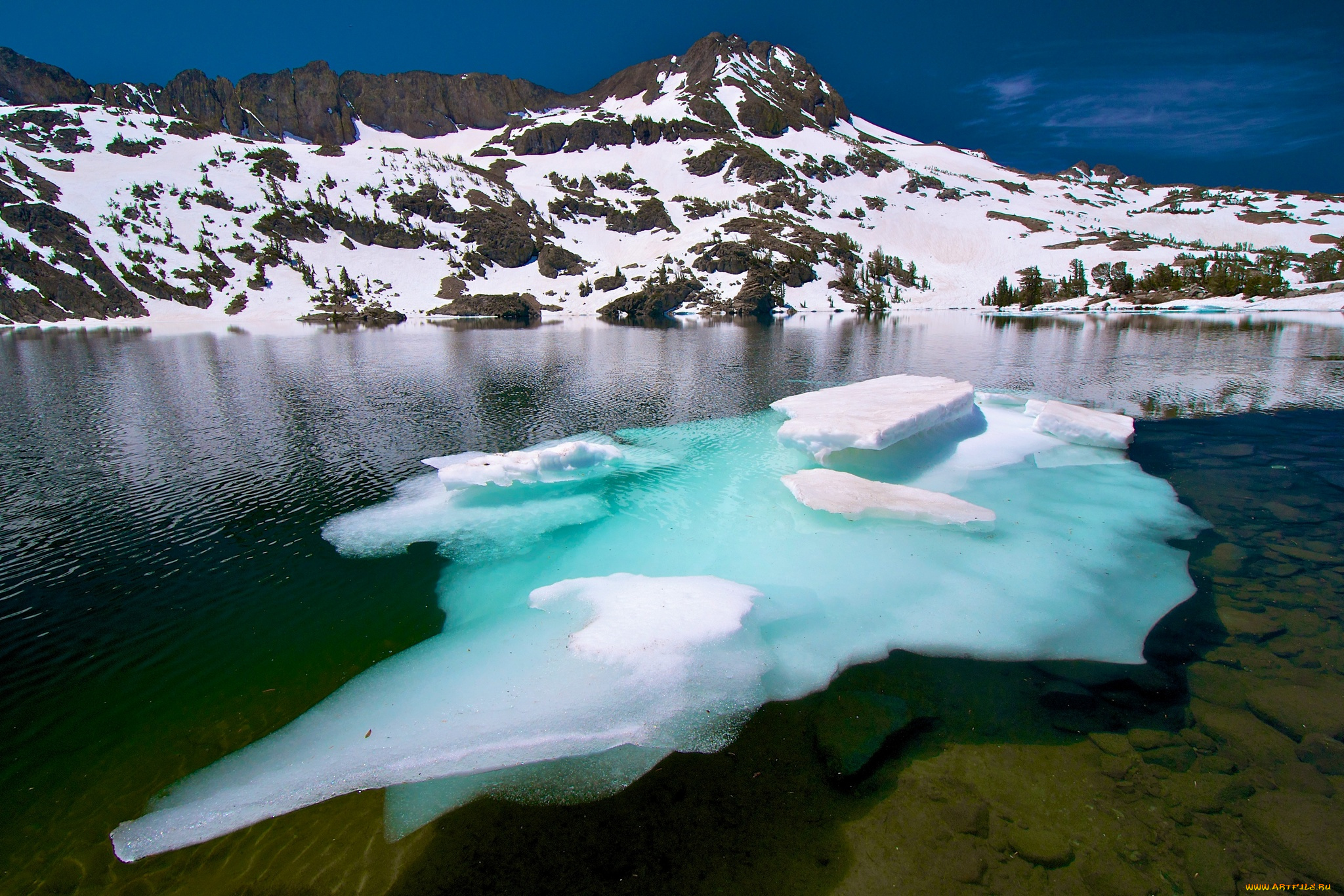 природа, айсберги, и, ледники, лед