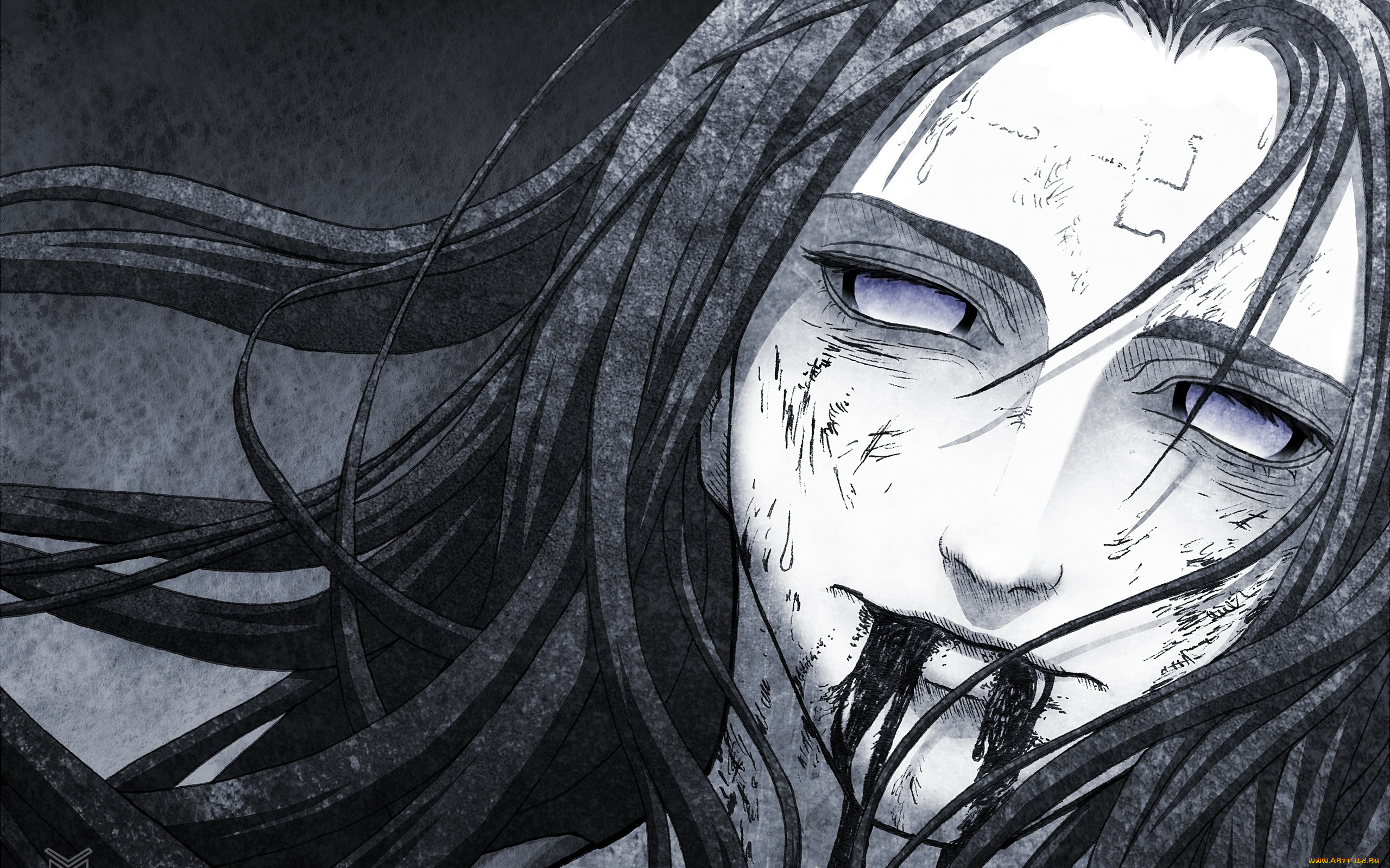 аниме, naruto, глаза, кровь, боль, неджи, хьюга