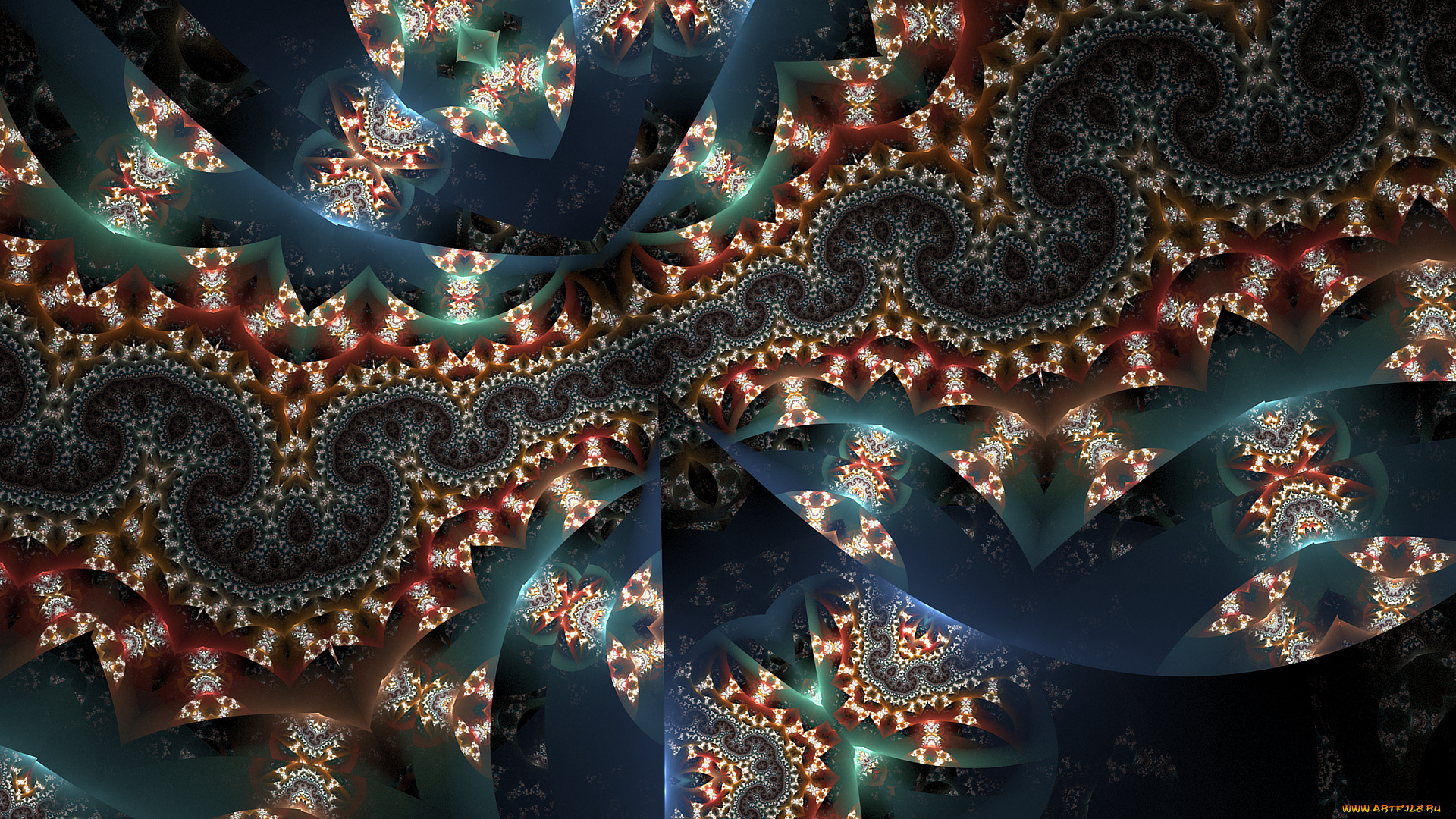 3д, графика, фракталы, , fractal, цвета, фон, узор