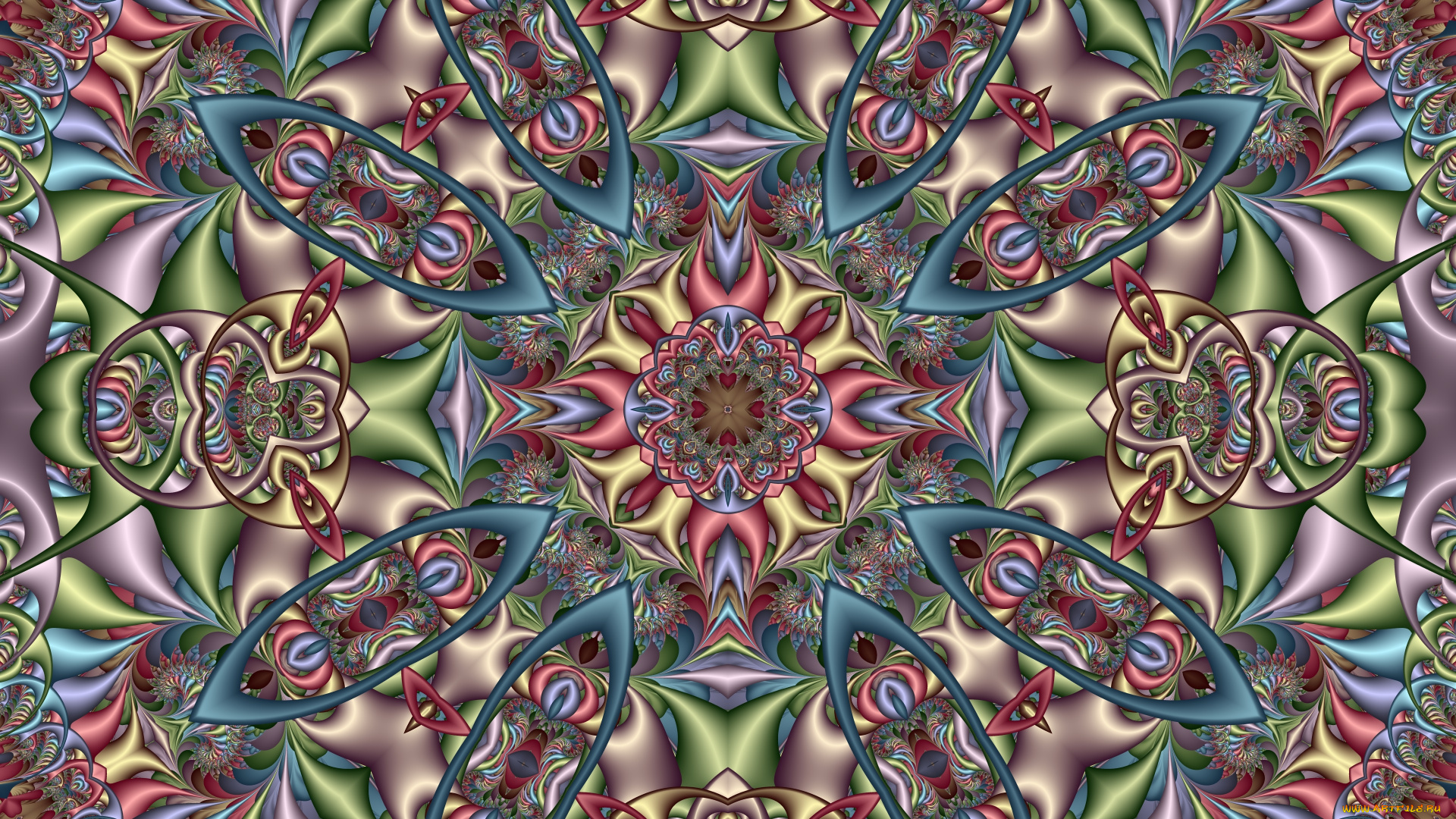 3д, графика, фракталы, , fractal, фон, узор, цвета