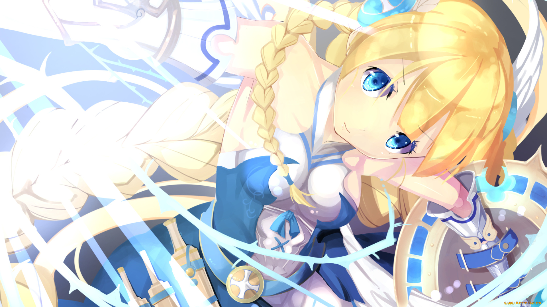 аниме, оружие, , техника, , технологии, deatennsi, shizuka, valkyrie, взгляд, девушка, арт