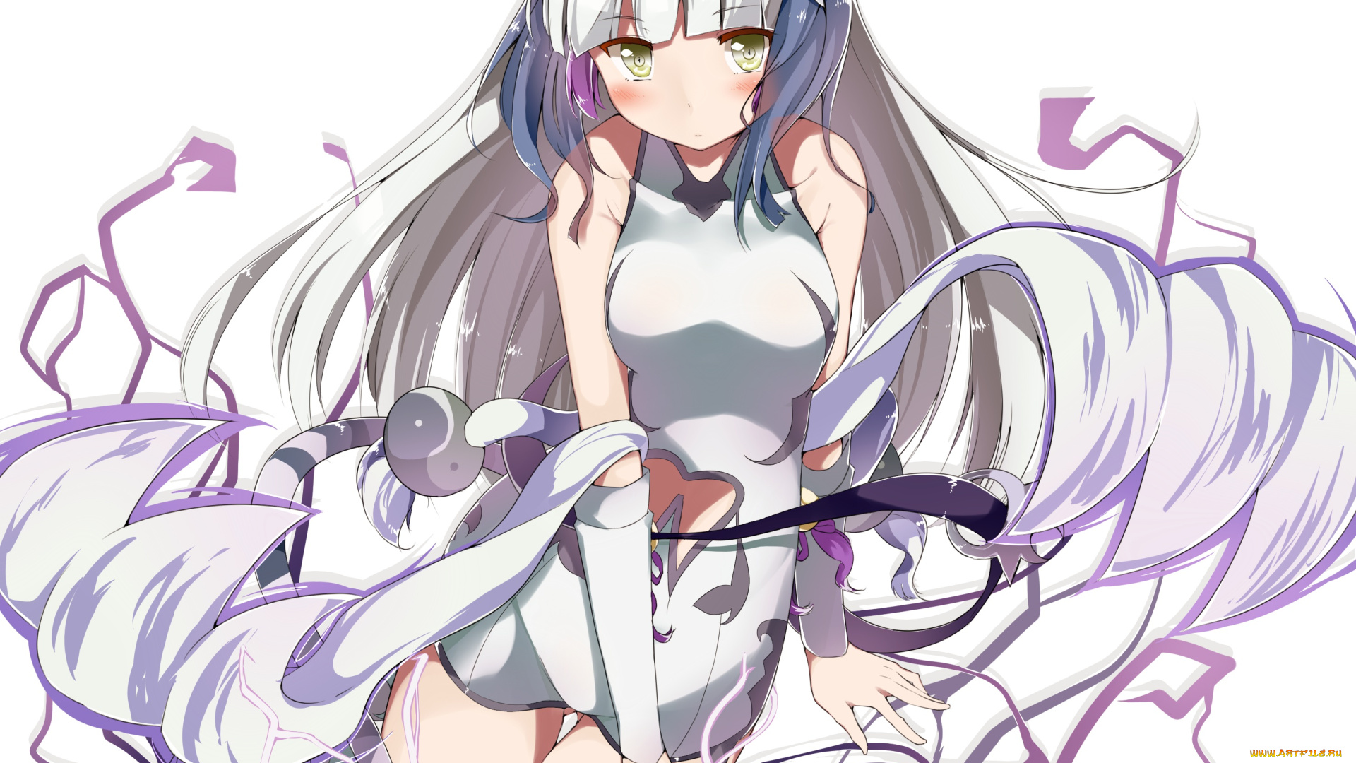 аниме, животные, , существа, взгляд, девушка, арт, kayano