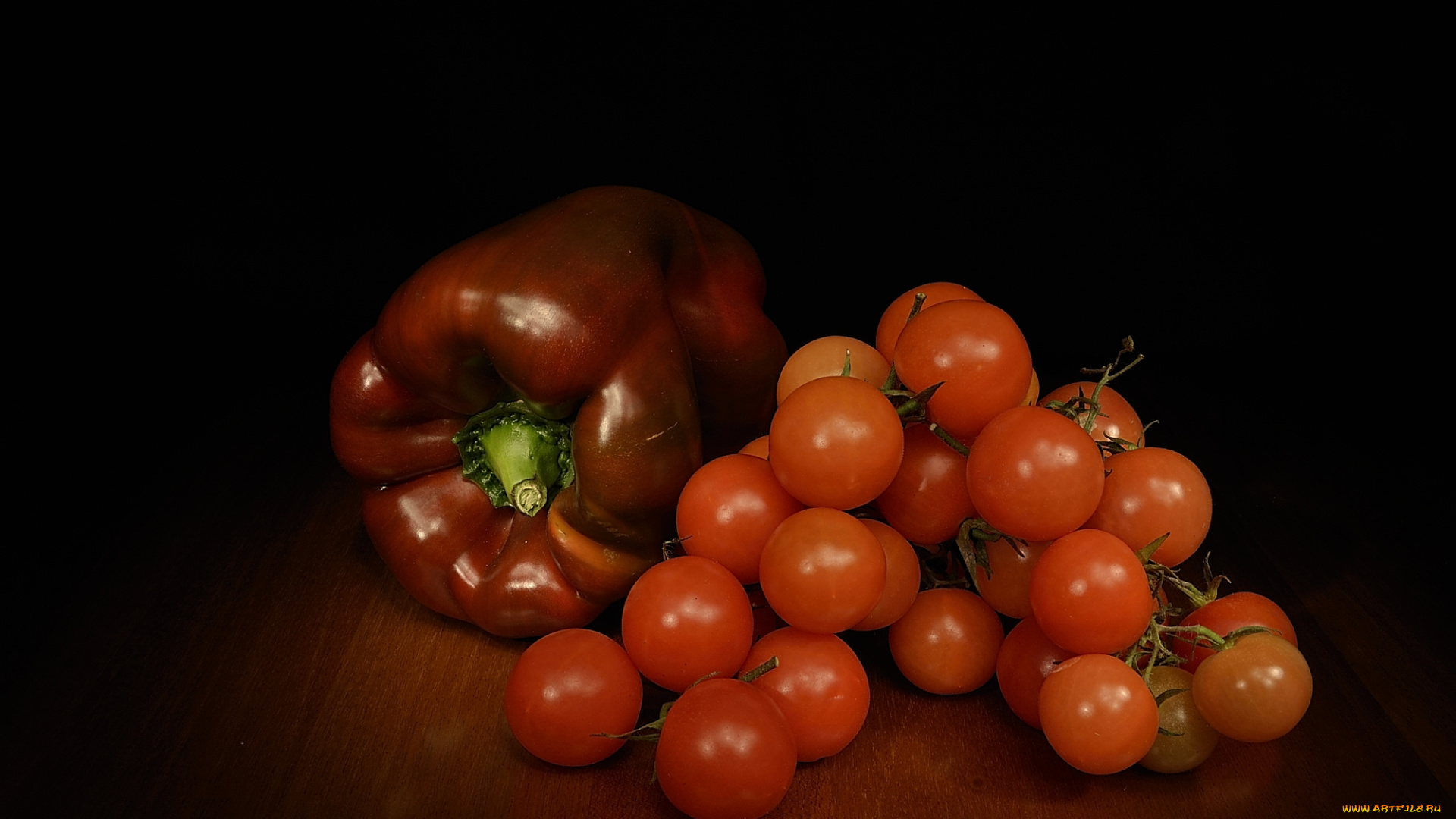 еда, овощи, перец, томаты