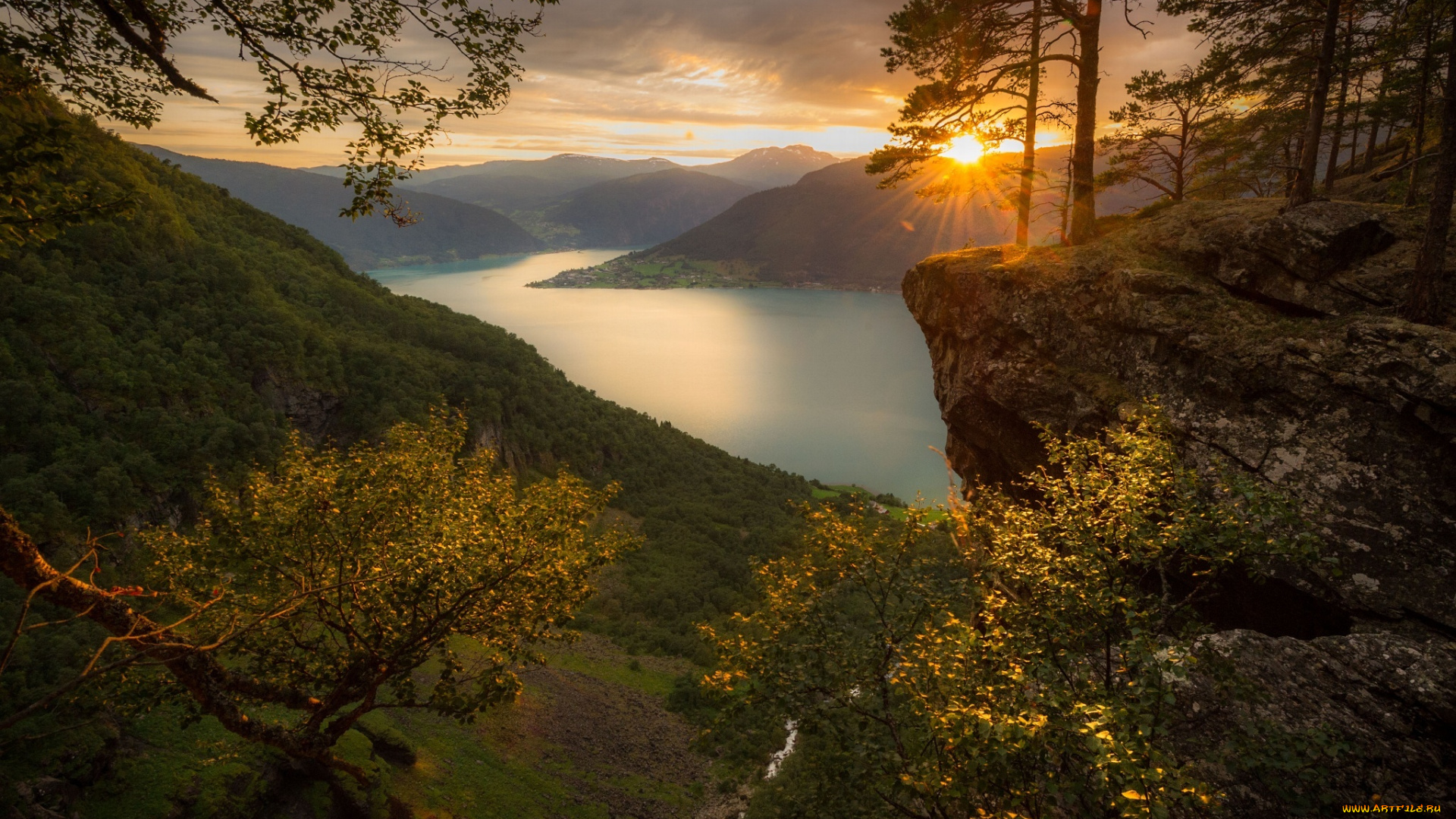 природа, восходы, закаты, лес, горы, река