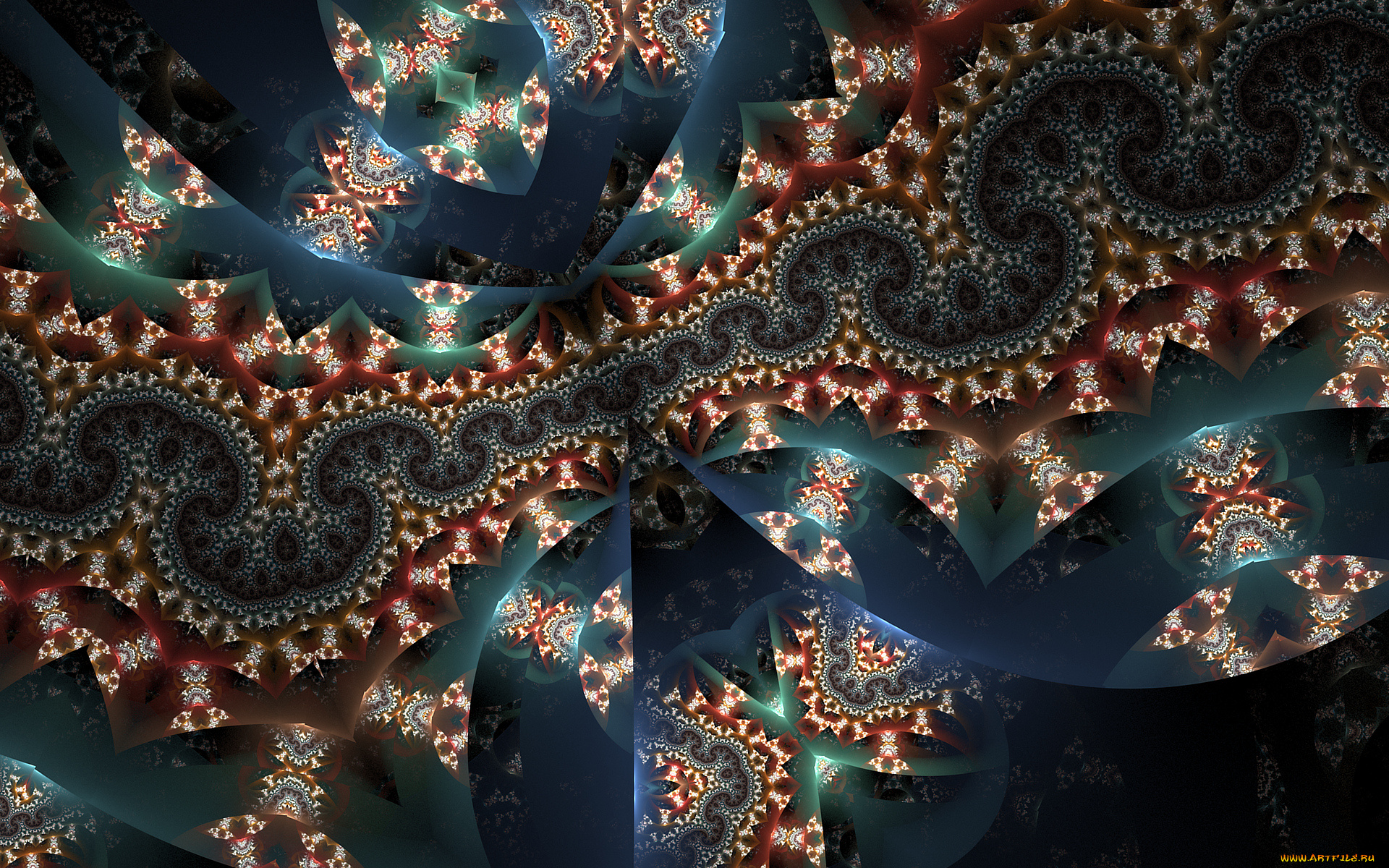 3д, графика, фракталы, , fractal, цвета, фон, узор