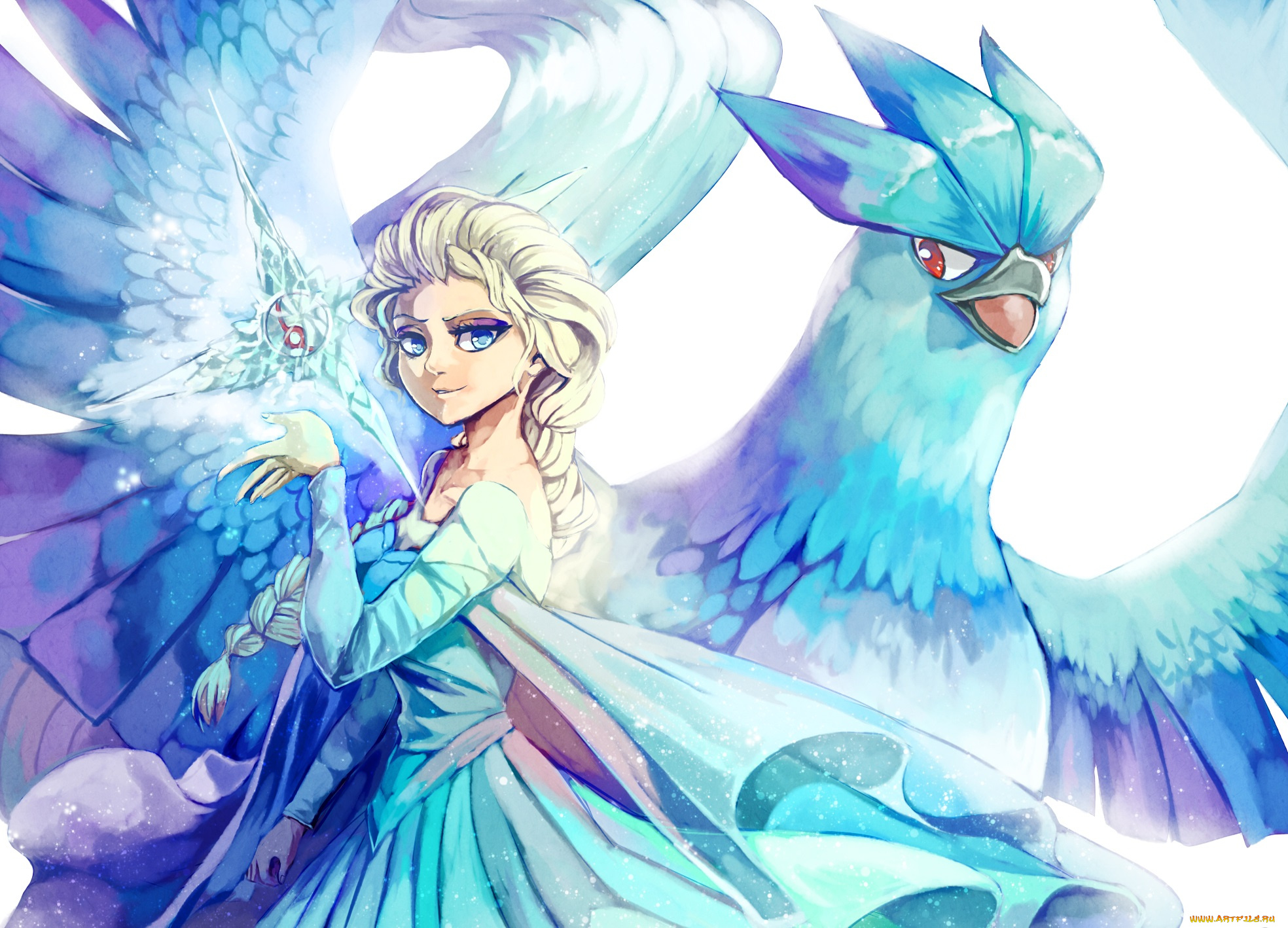 аниме, pokemon, покемон, покебол, девушка, арт