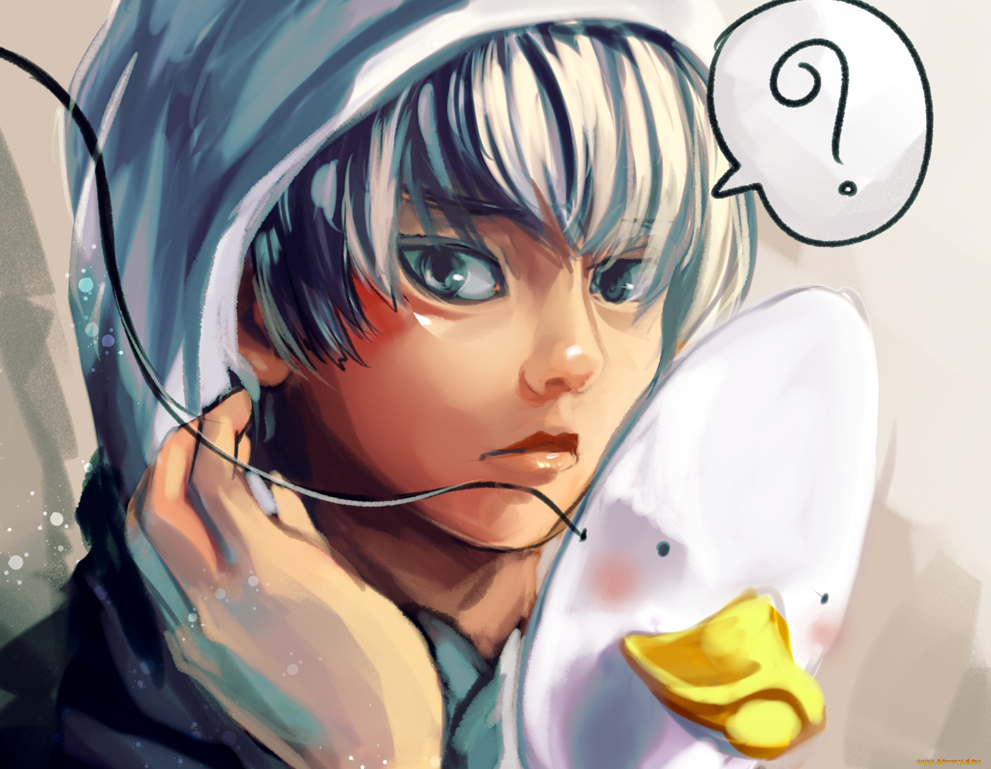 аниме, unknown, , другое, арт, портрет, маска, взгляд