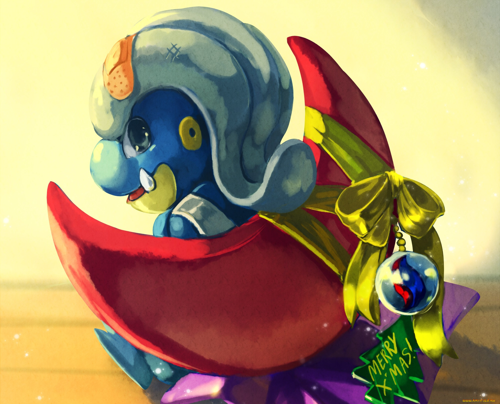 аниме, pokemon, колокольчик, взгляд, новый, год, арт, покемон, ленты, месяц, новогодний