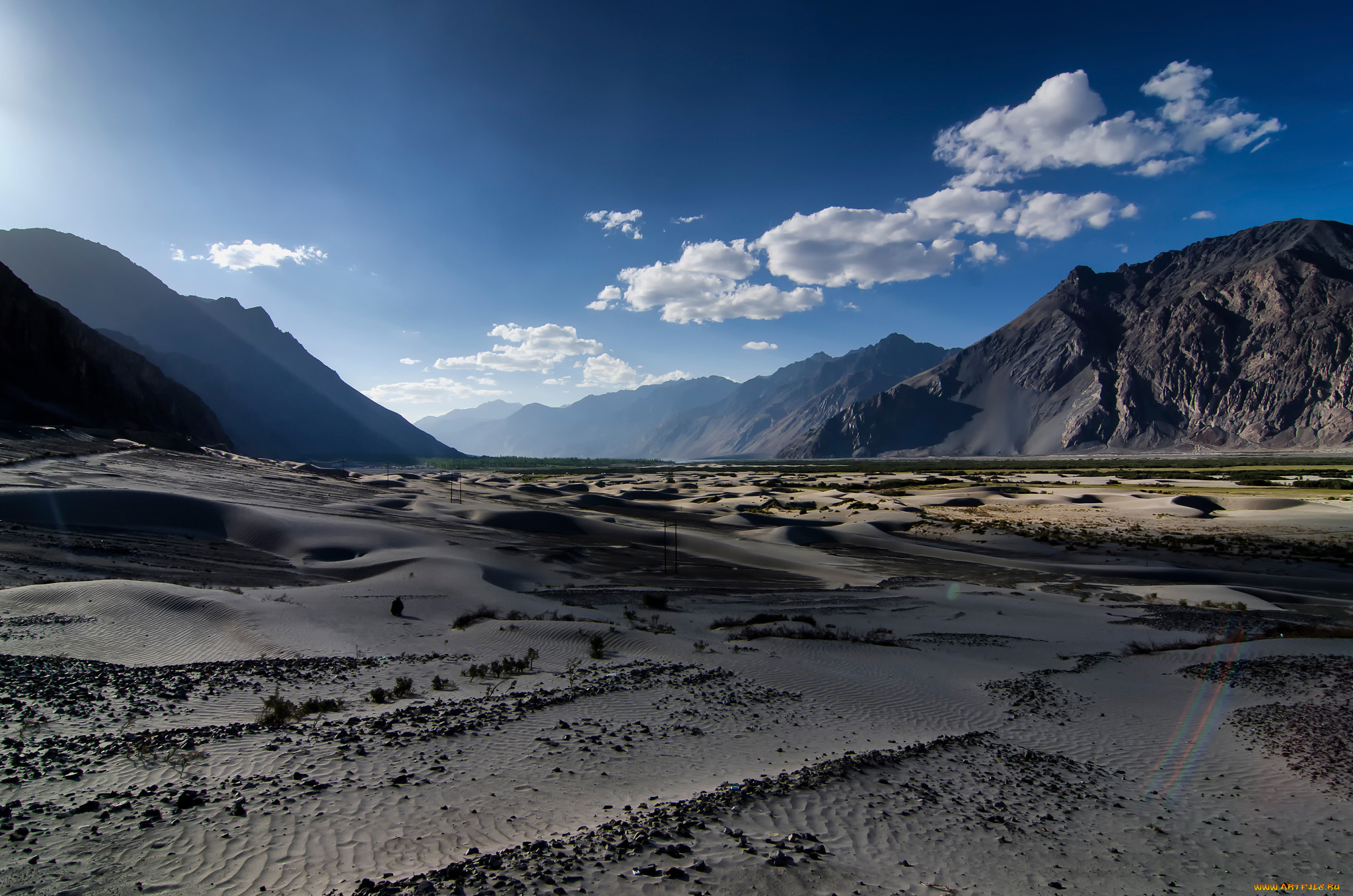 природа, пустыни, горы, песок, дюны, nubra, valley
