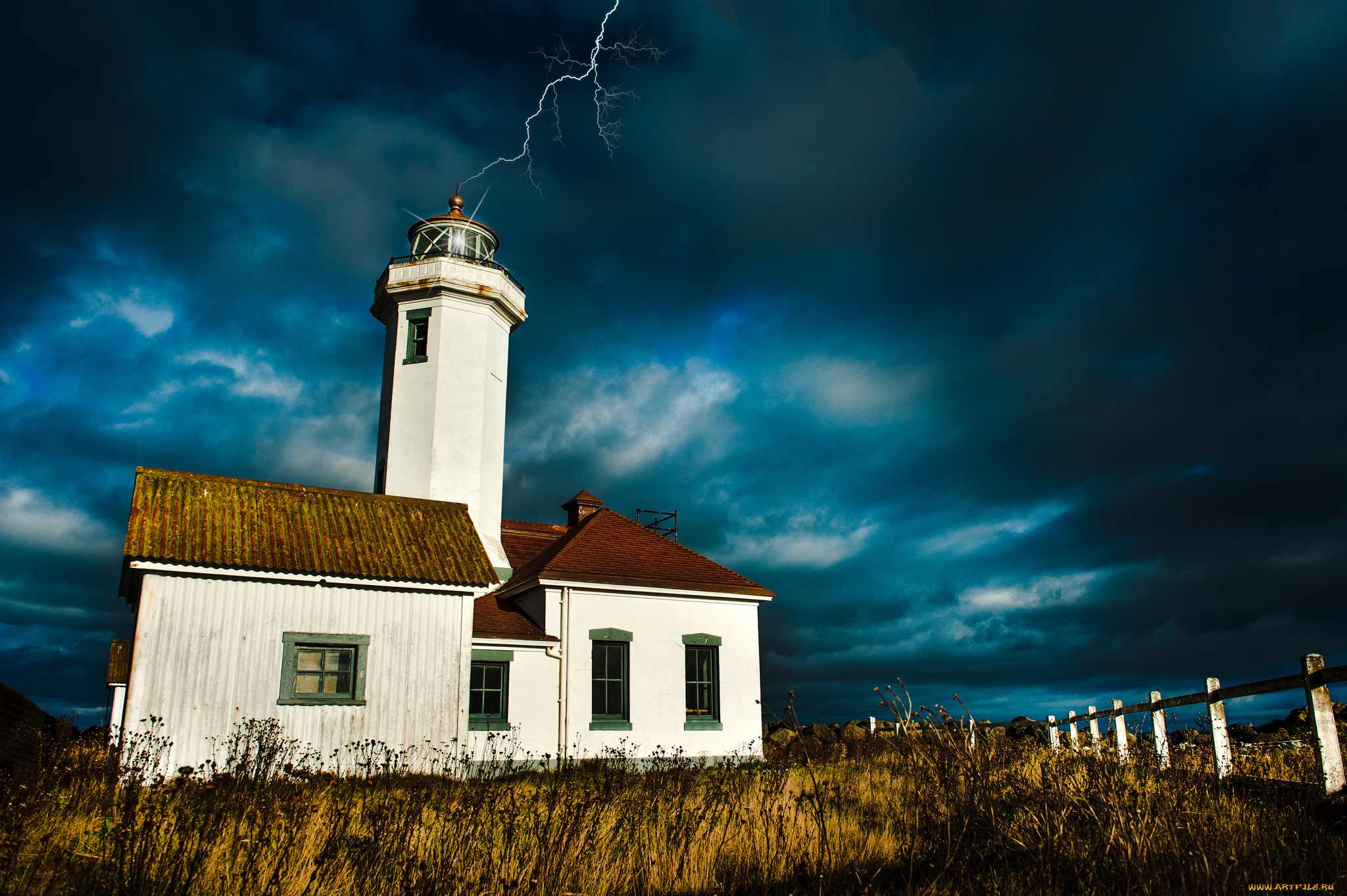 природа, молния, , гроза, разряд, гроза, тучи, маяк